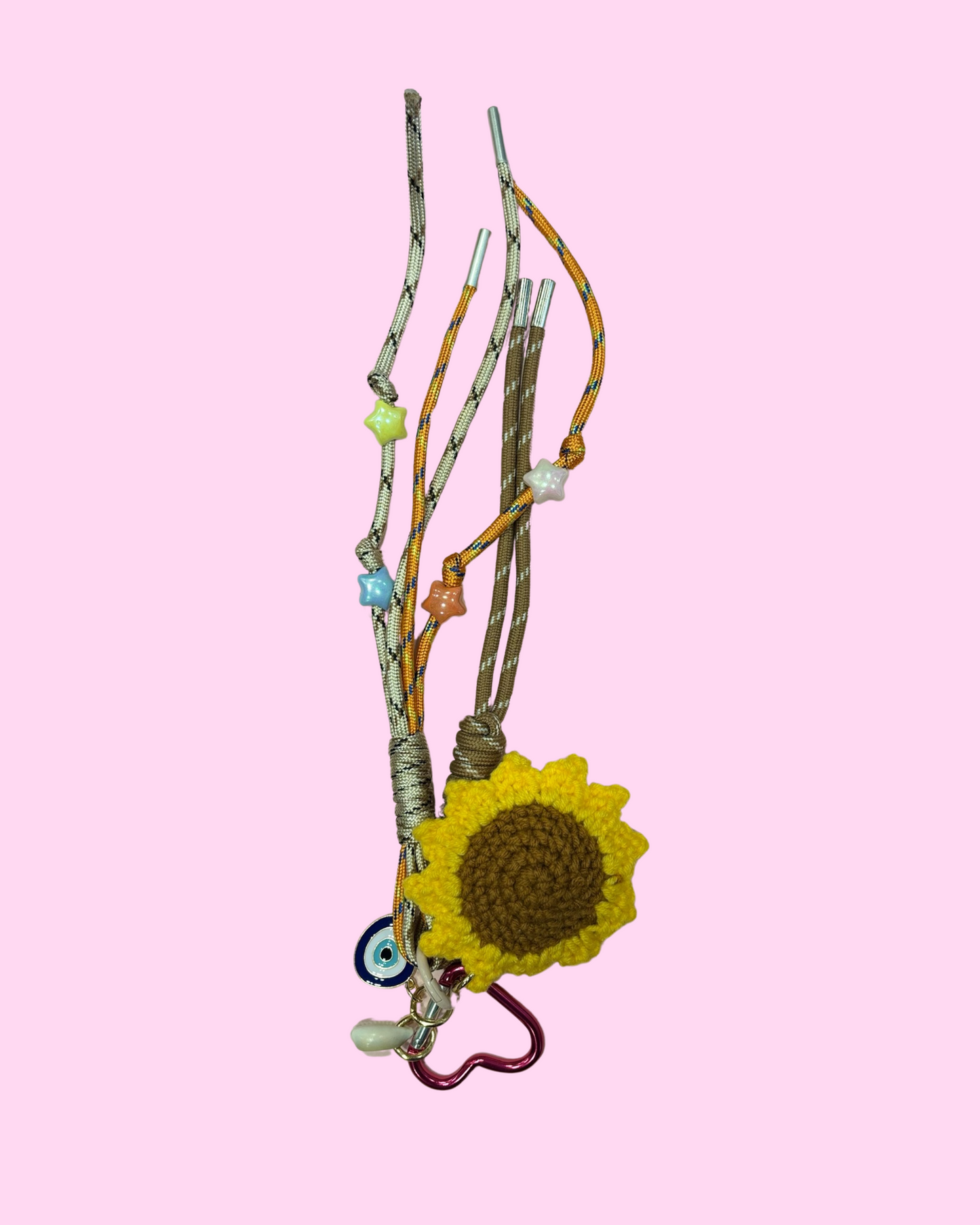 Bag charm tournesol en crochet