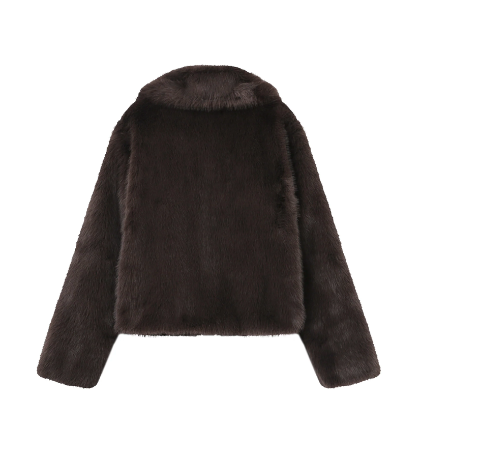 Fausse fourrure chocolat Grace & Mila