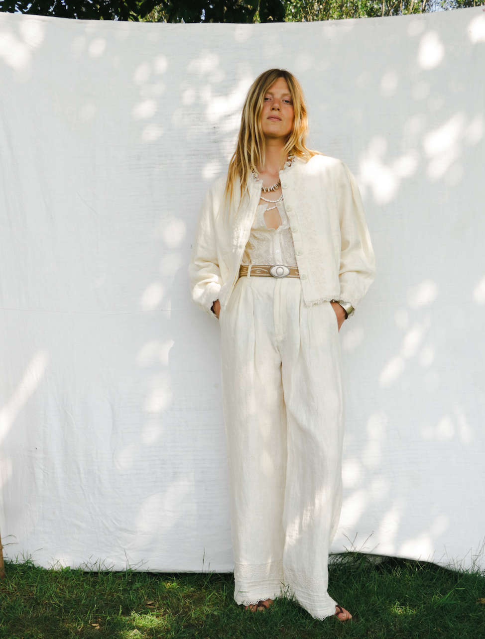 MAISON HÔTEL - Pantalon Otto ivory whisper