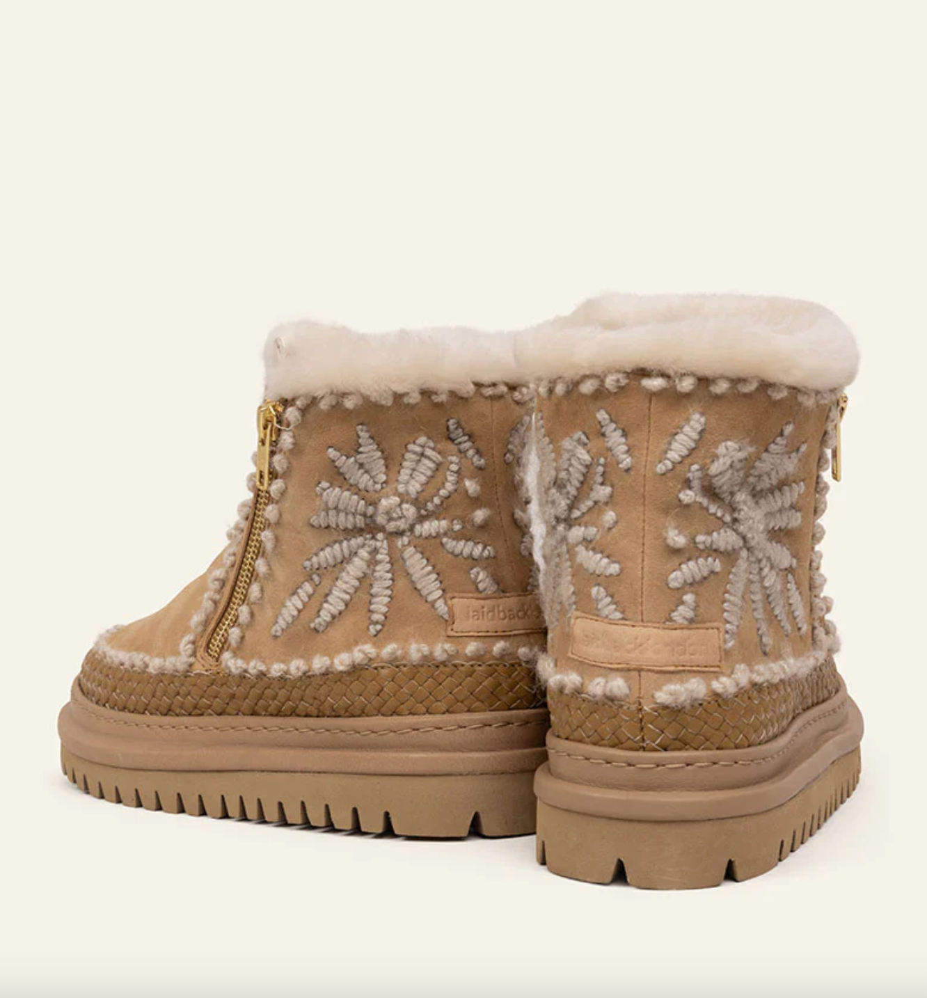 Bottines en daim à fleur LAIDBACK LONDON