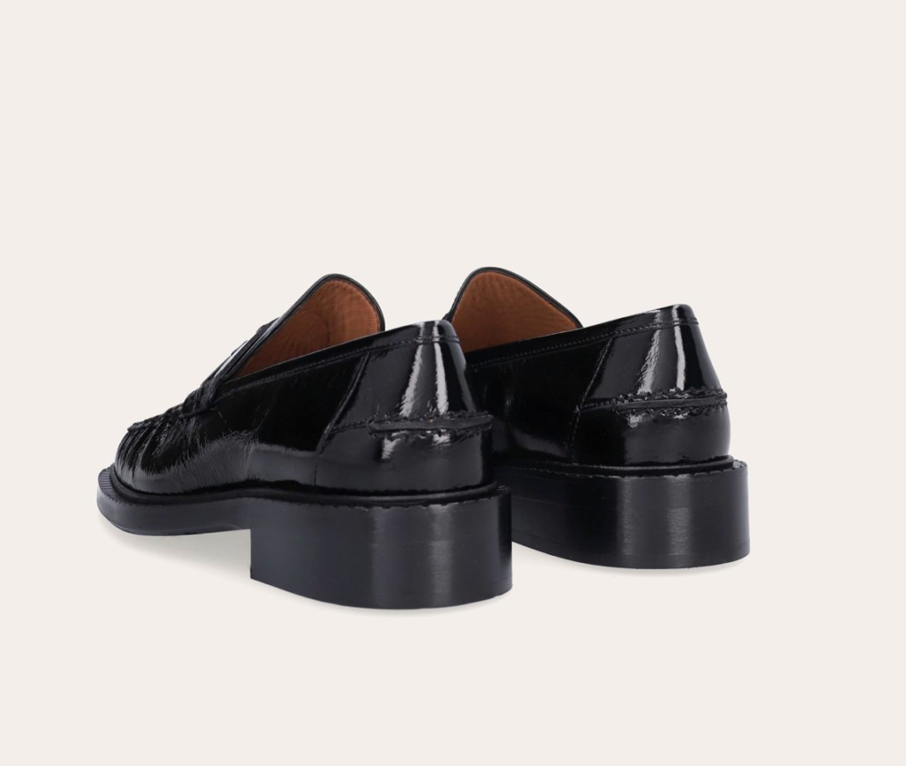 Mocassins en cuir verni noir - BILLI BI