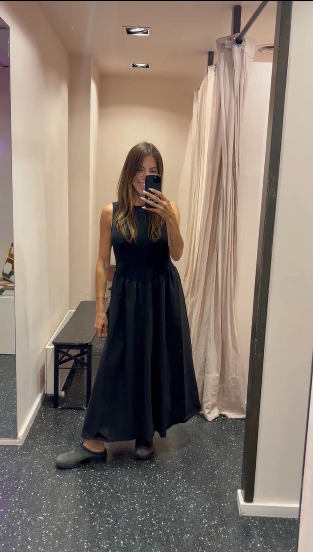 JOHANNA - Robe longue t-shirt et popeline une poche