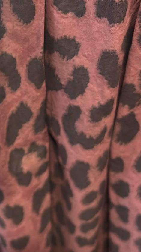 JOHANNA - Pantalon cargo léopard toile parachute
