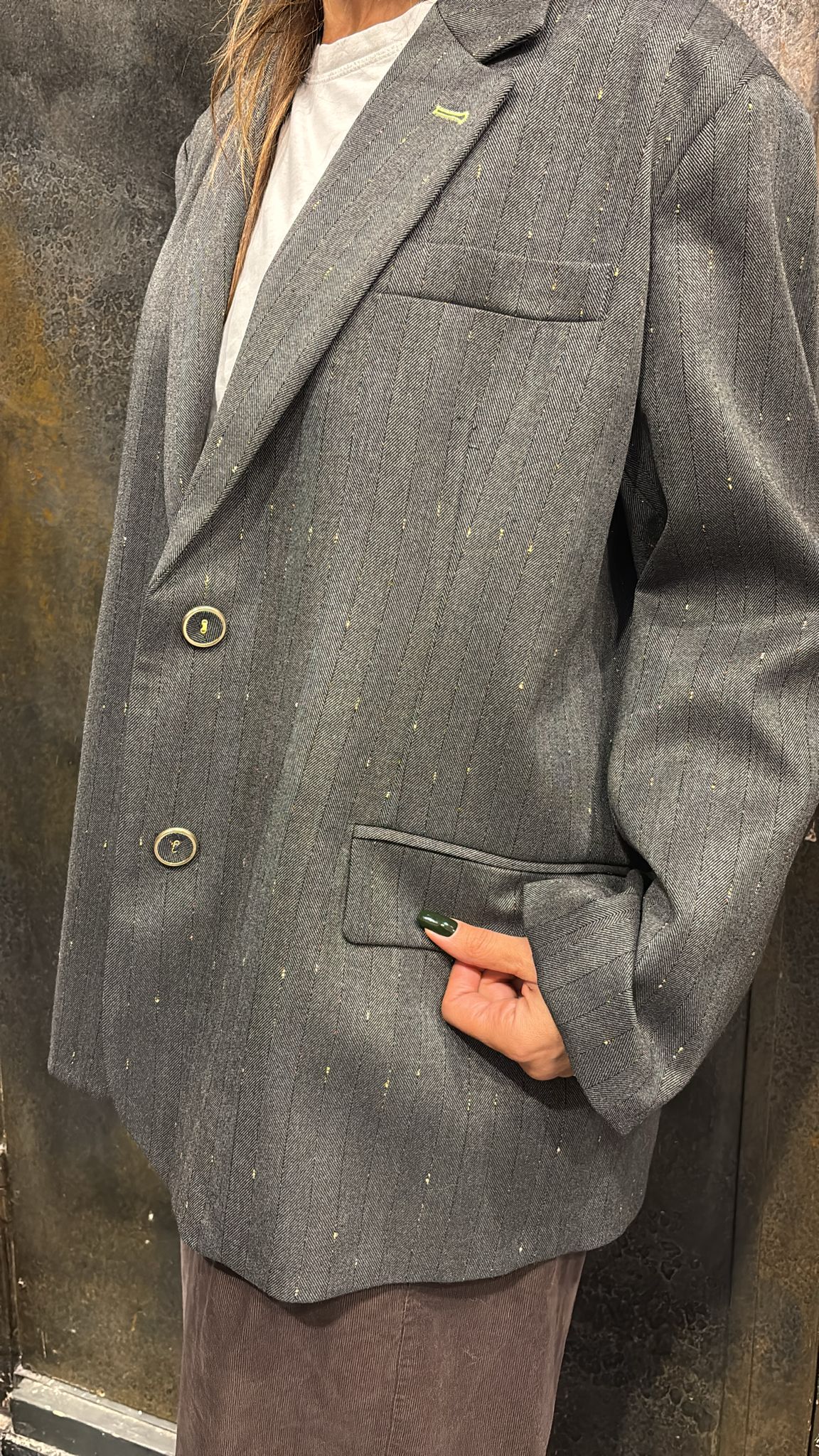 Blazer ample moro (brun profond), kaki ou gris - IMPERIAL