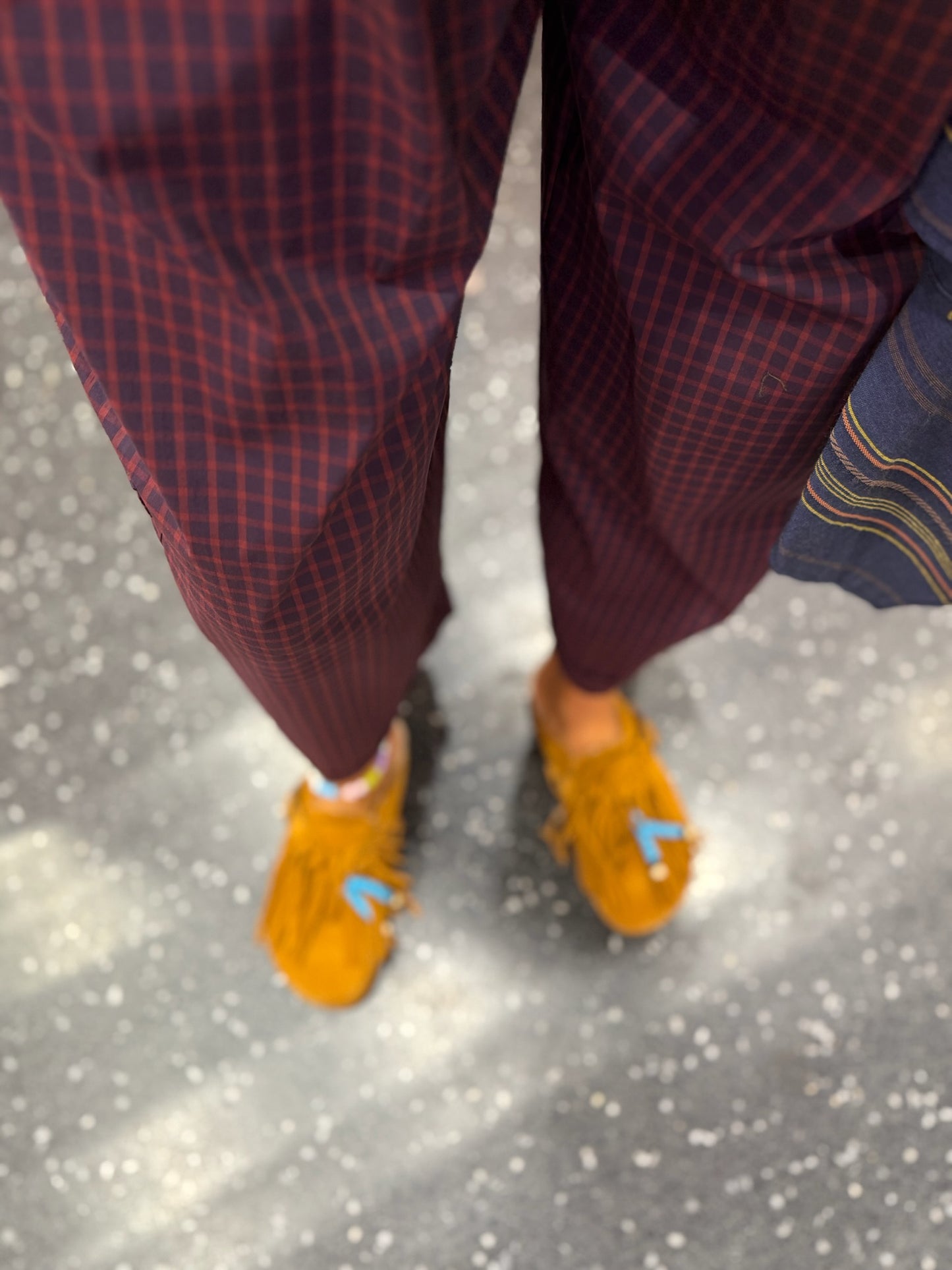 JOHANNA - pantalon cargo à carreaux