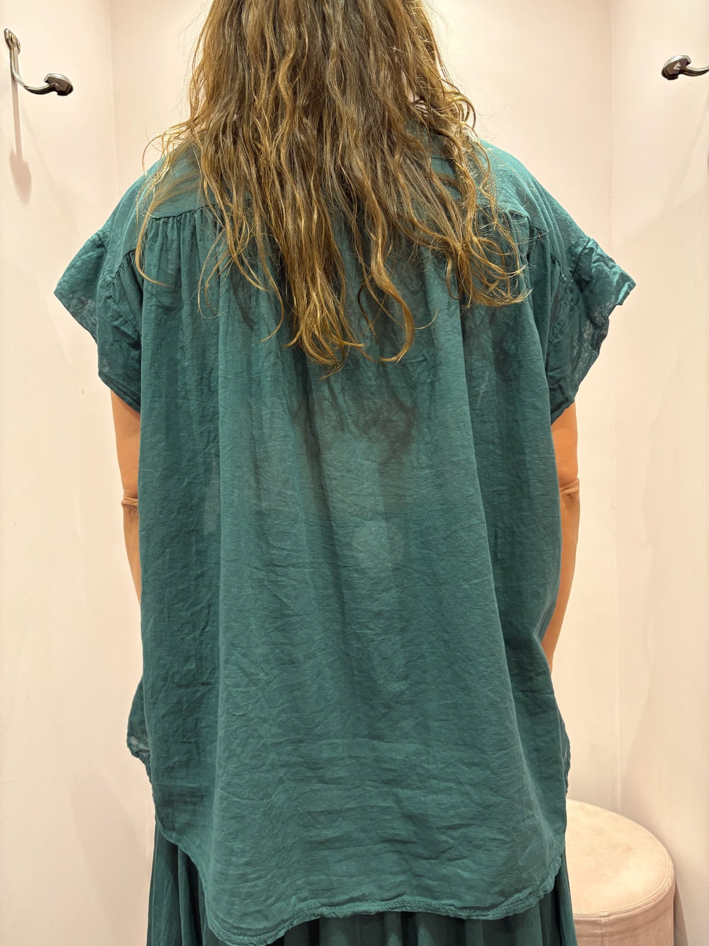chemise manches courtes en voile de coton Johanna paris