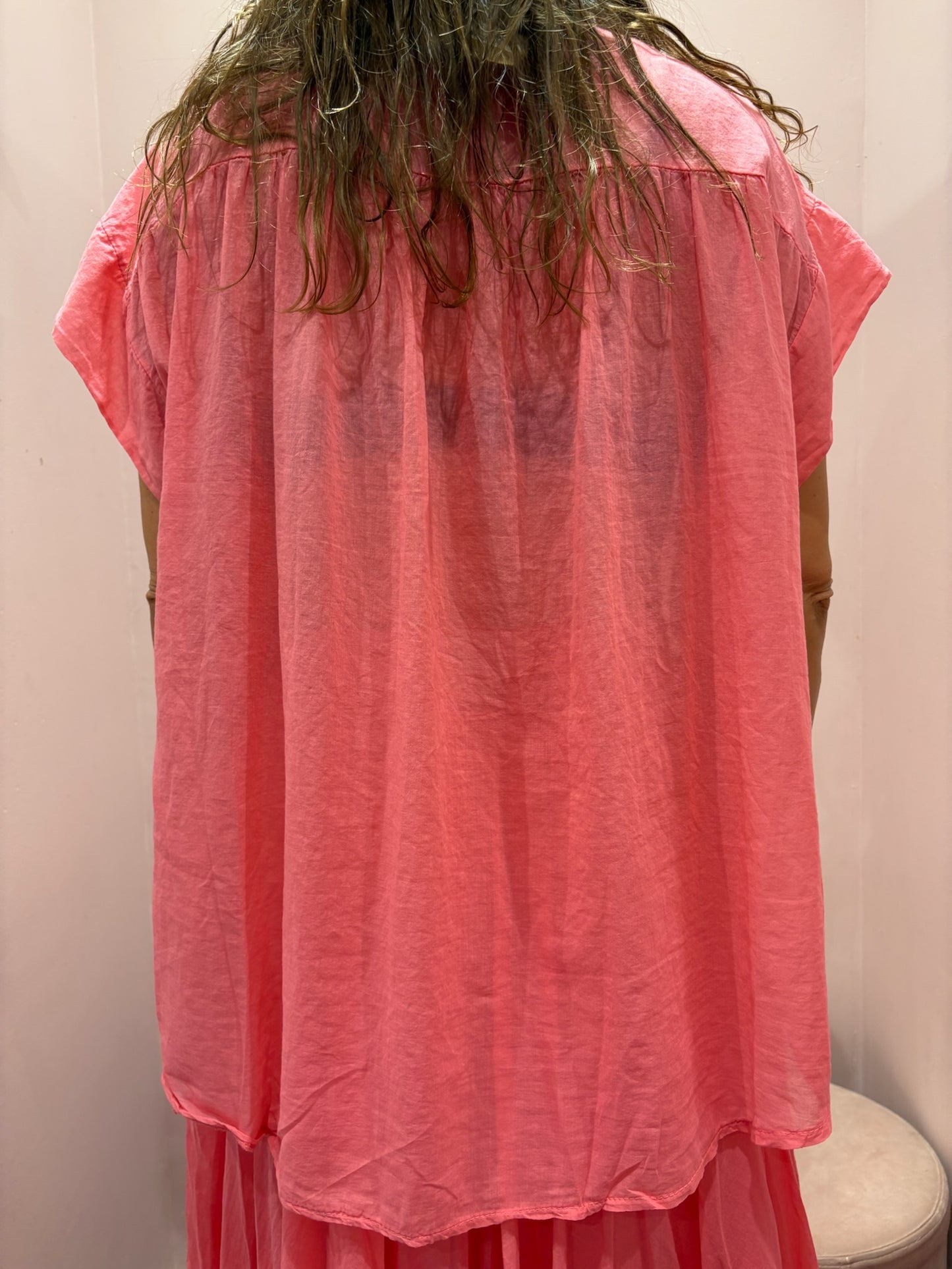 chemise manches courtes en voile de coton Johanna paris