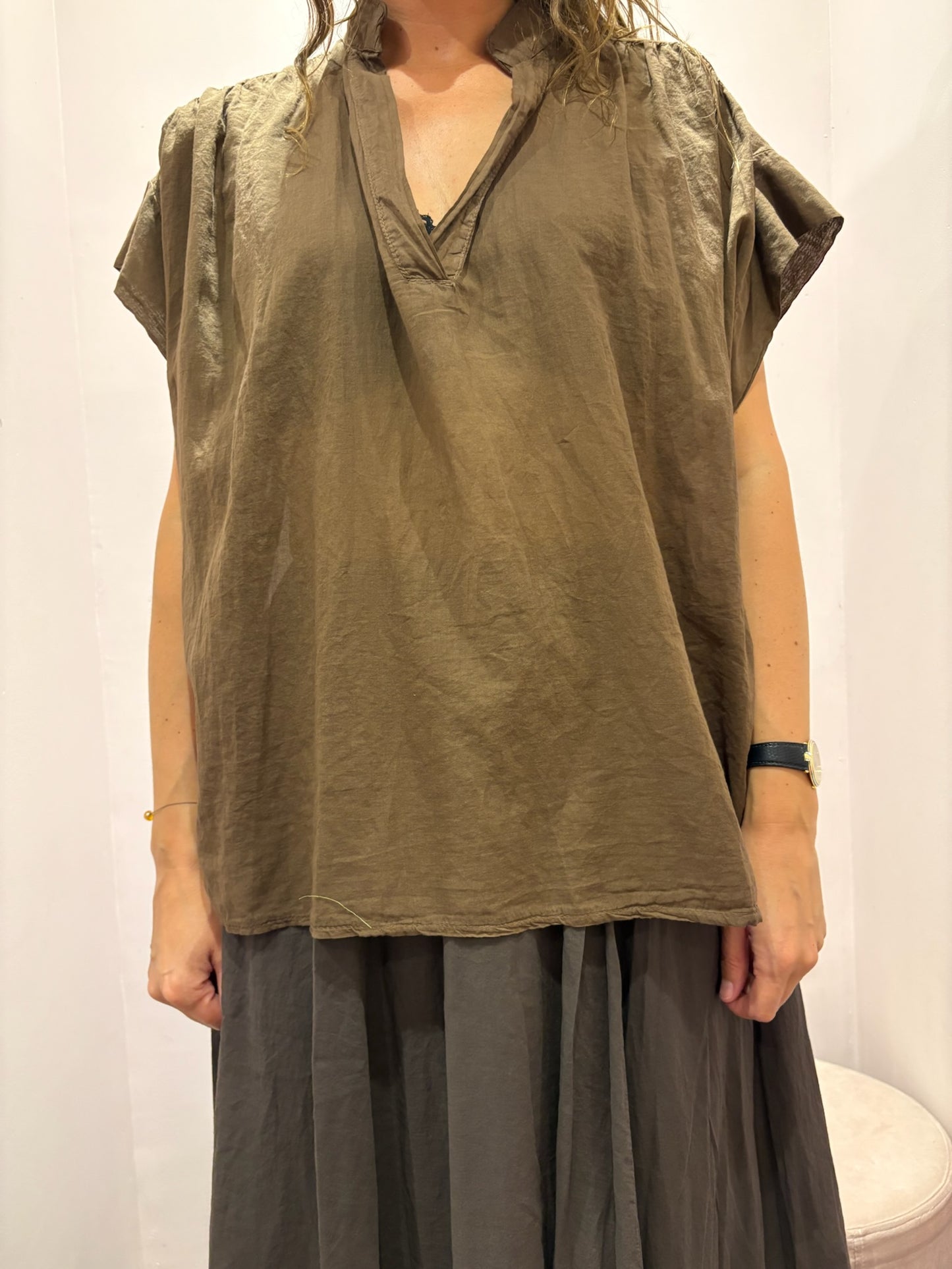 chemise manches courtes en voile de coton Johanna paris