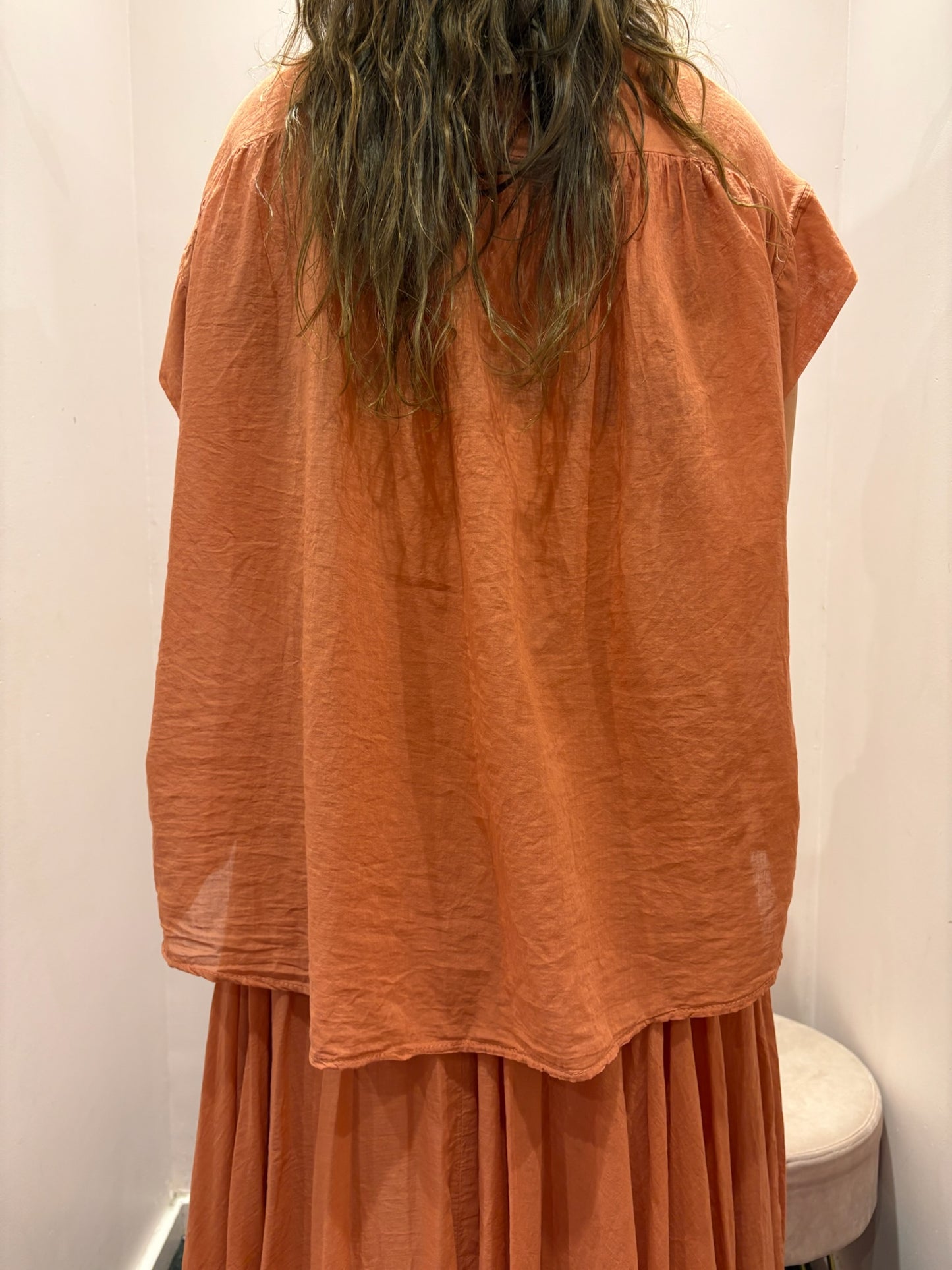 chemise manches courtes en voile de coton Johanna paris