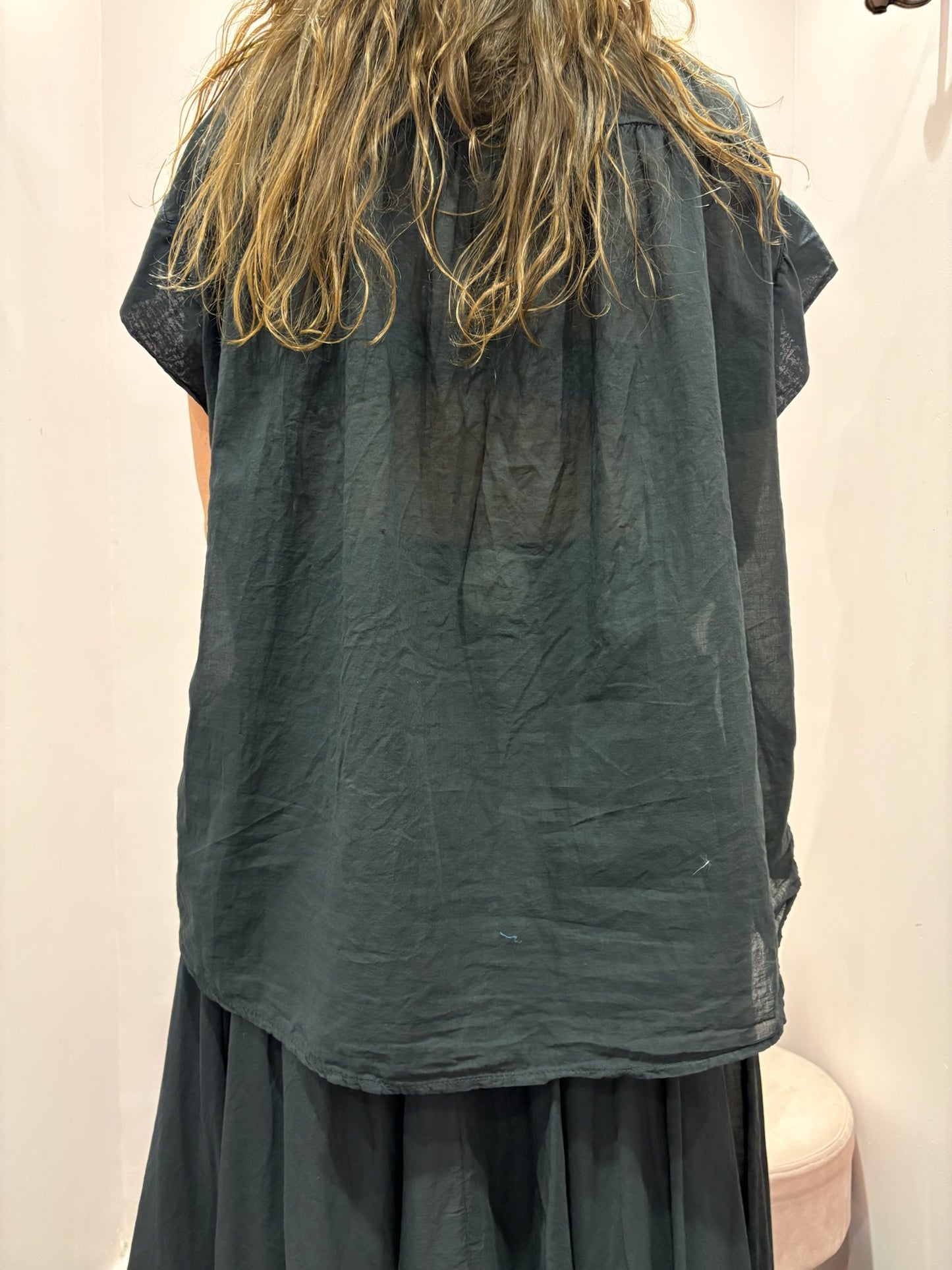 chemise manches courtes en voile de coton Johanna paris