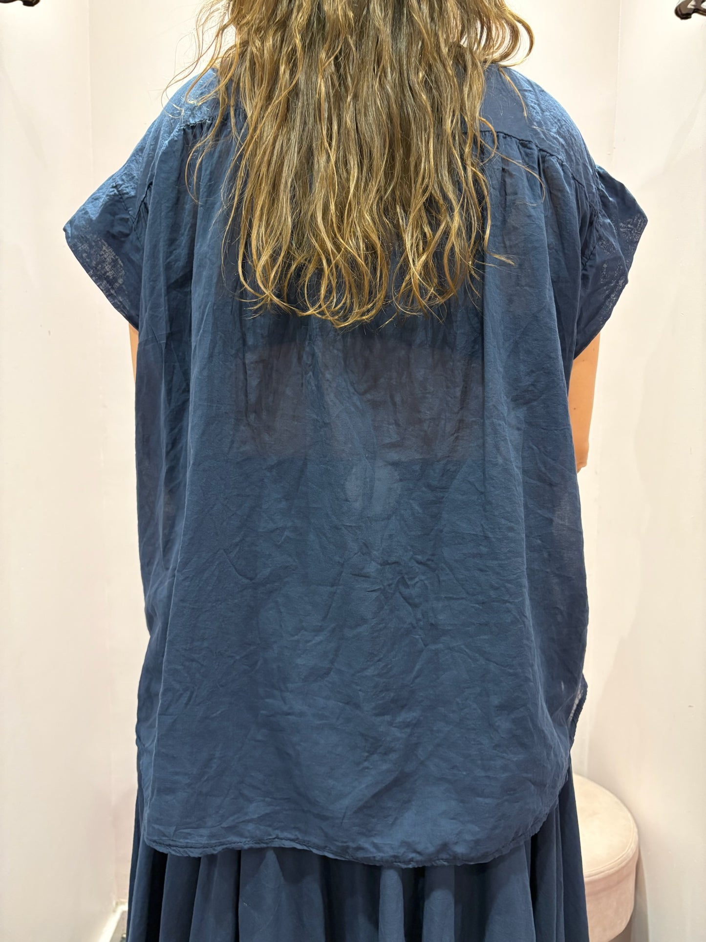 chemise manches courtes en voile de coton Johanna paris