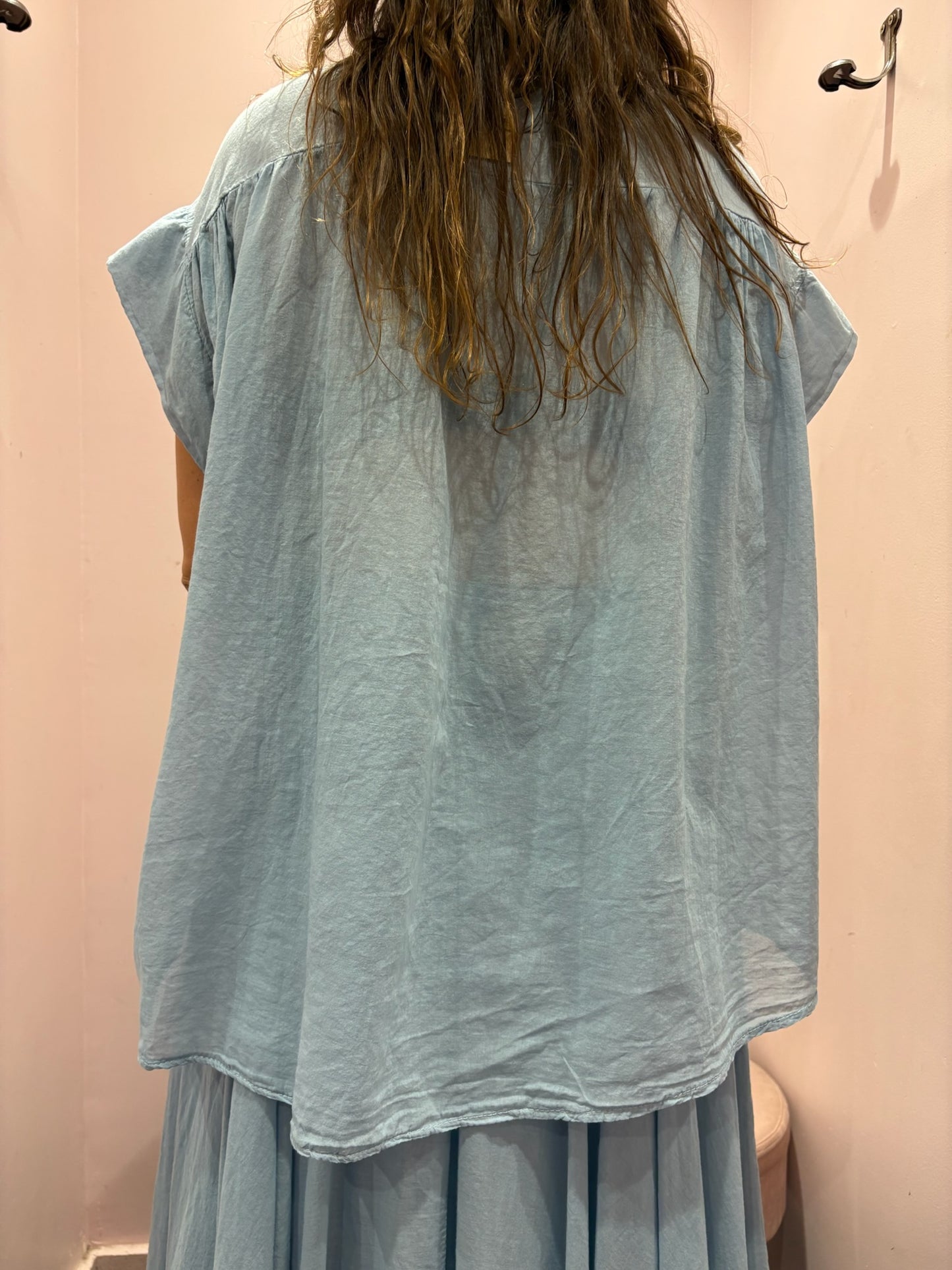 chemise manches courtes en voile de coton Johanna paris