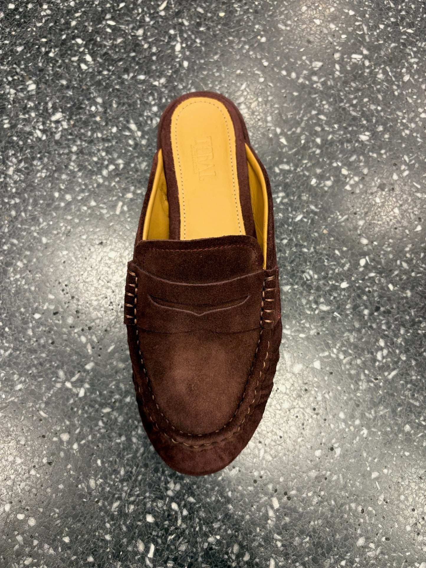 Mules en daim couleur médoc - TORAL