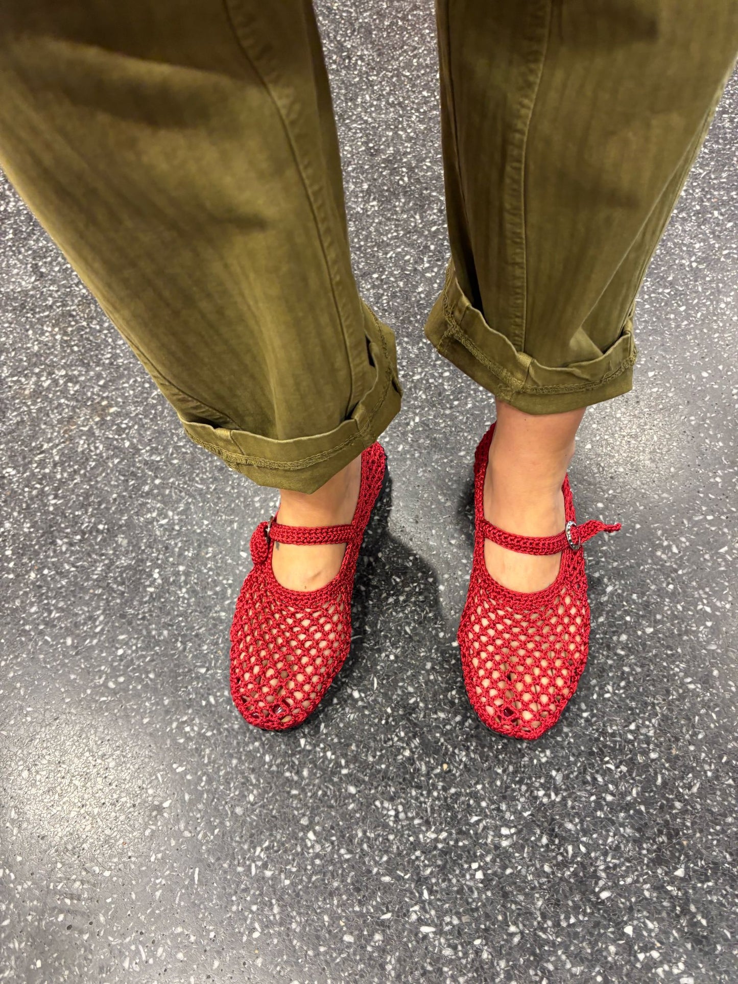 Ballerines rouges Maison Badigo