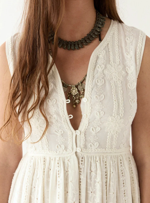 Robe Amandine pearl Maison Hôtel