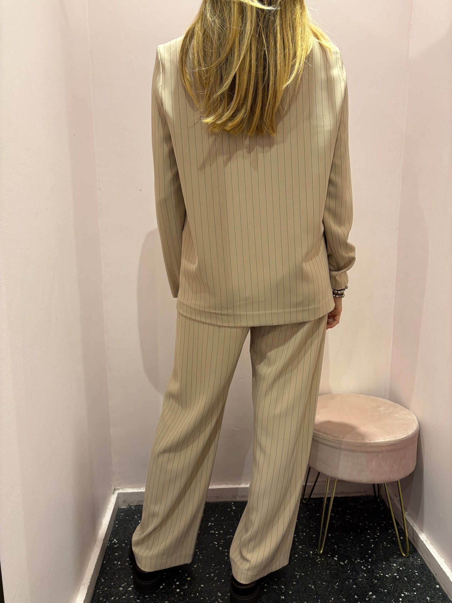 Pantalon beige rayures IMPERIAL