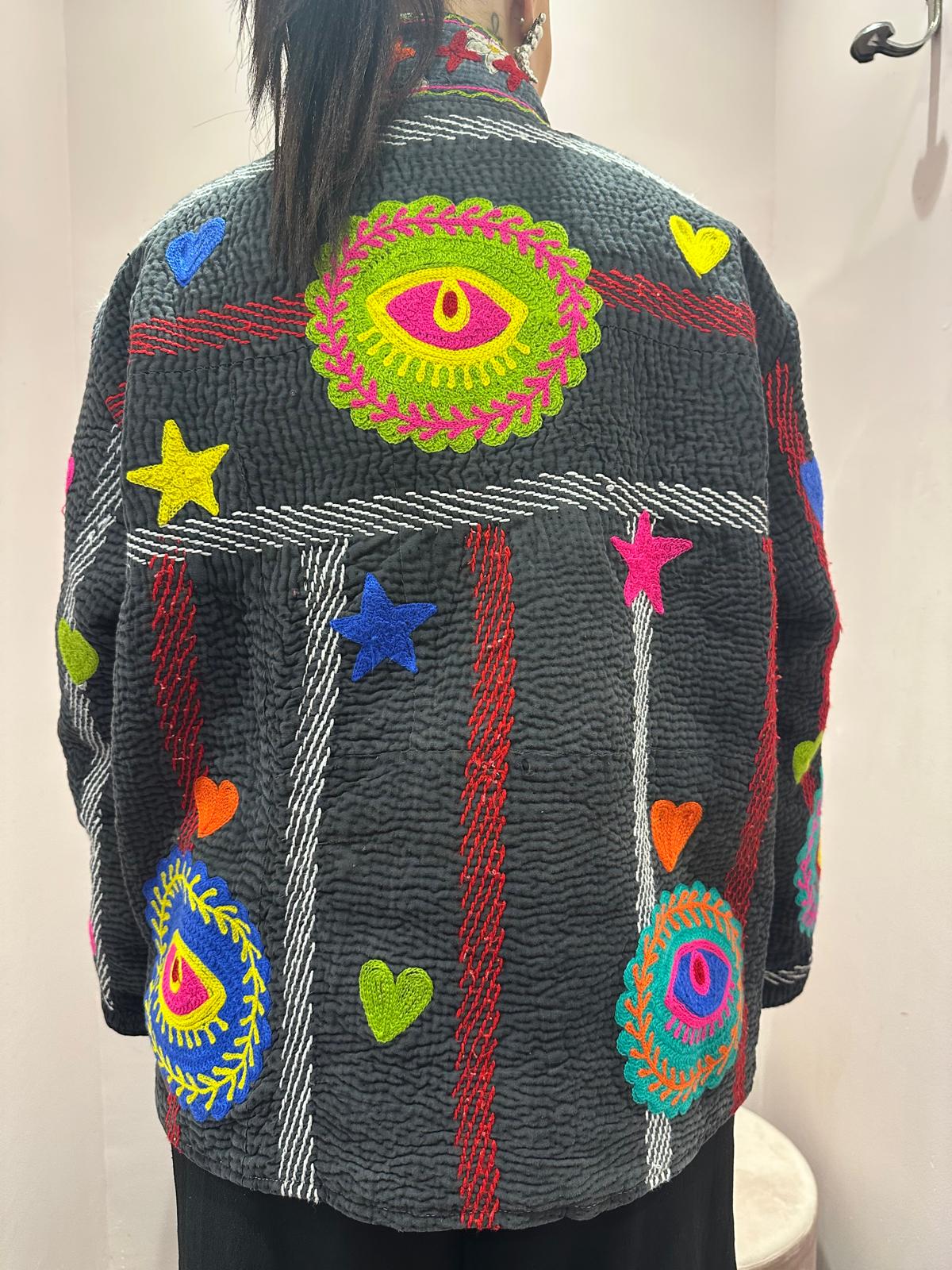 Kimono artisanal - tons foncés