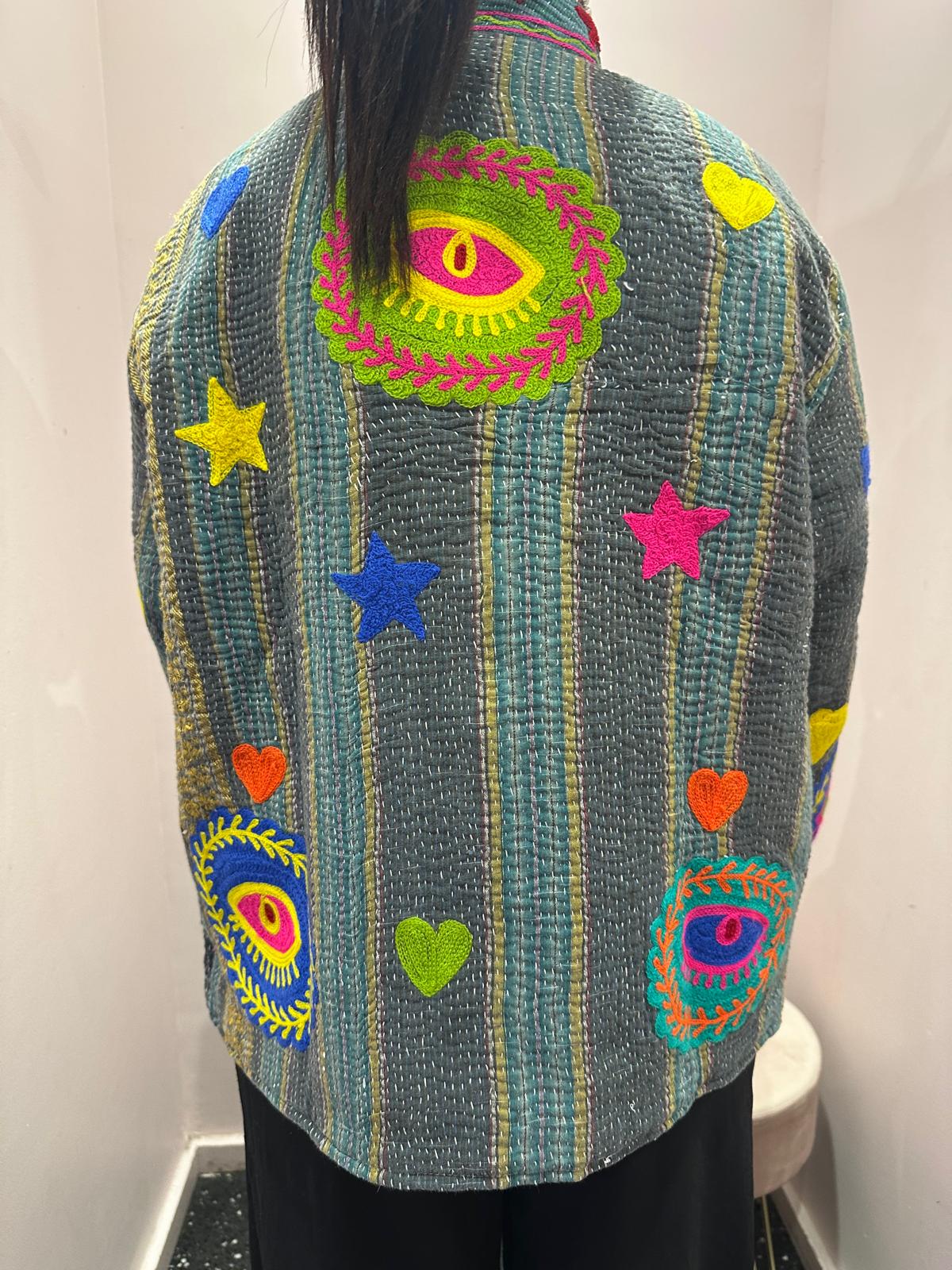 Kimono artisanal - yeux protecteurs