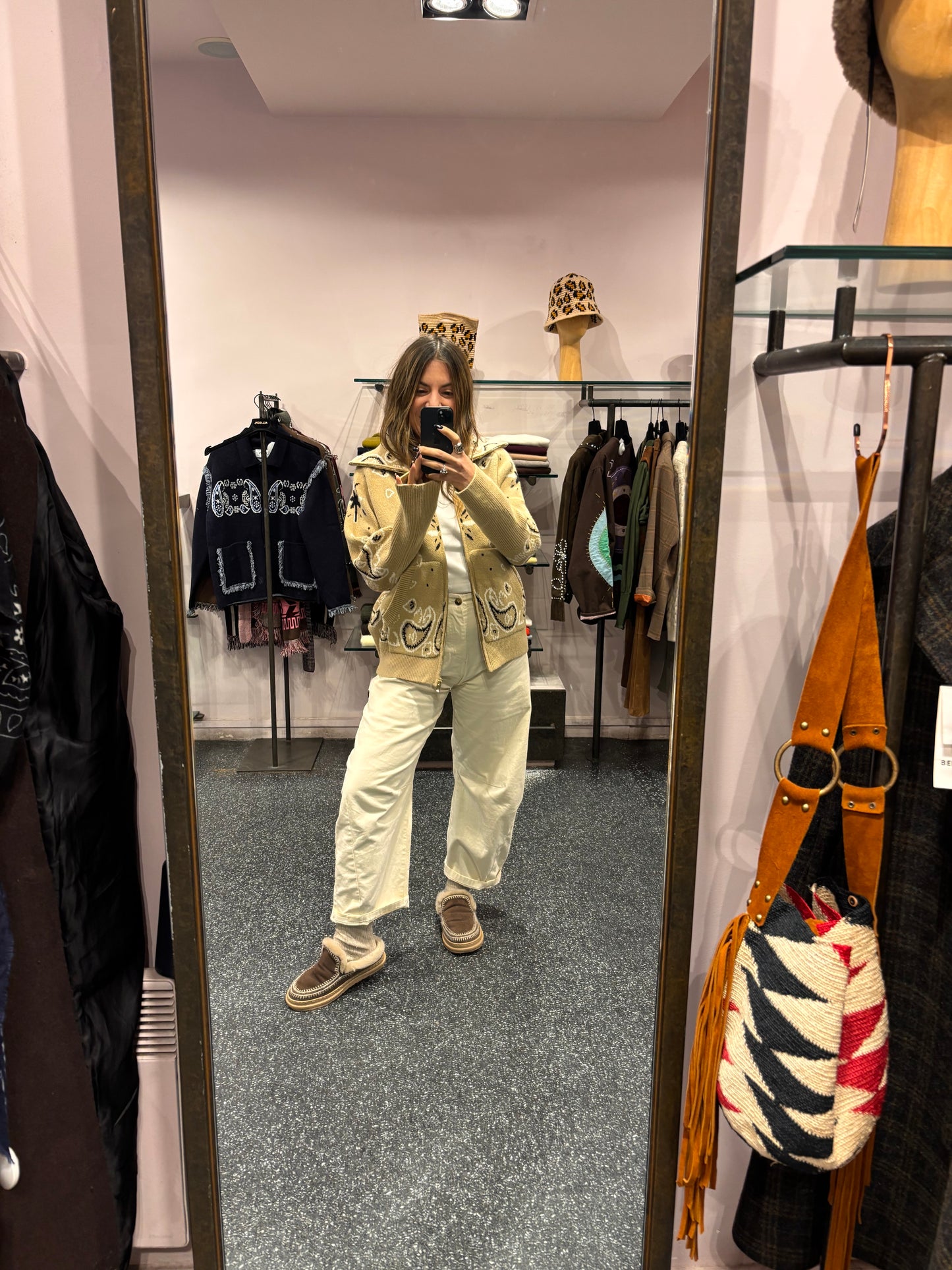 Gilet zippé imprimé bandana