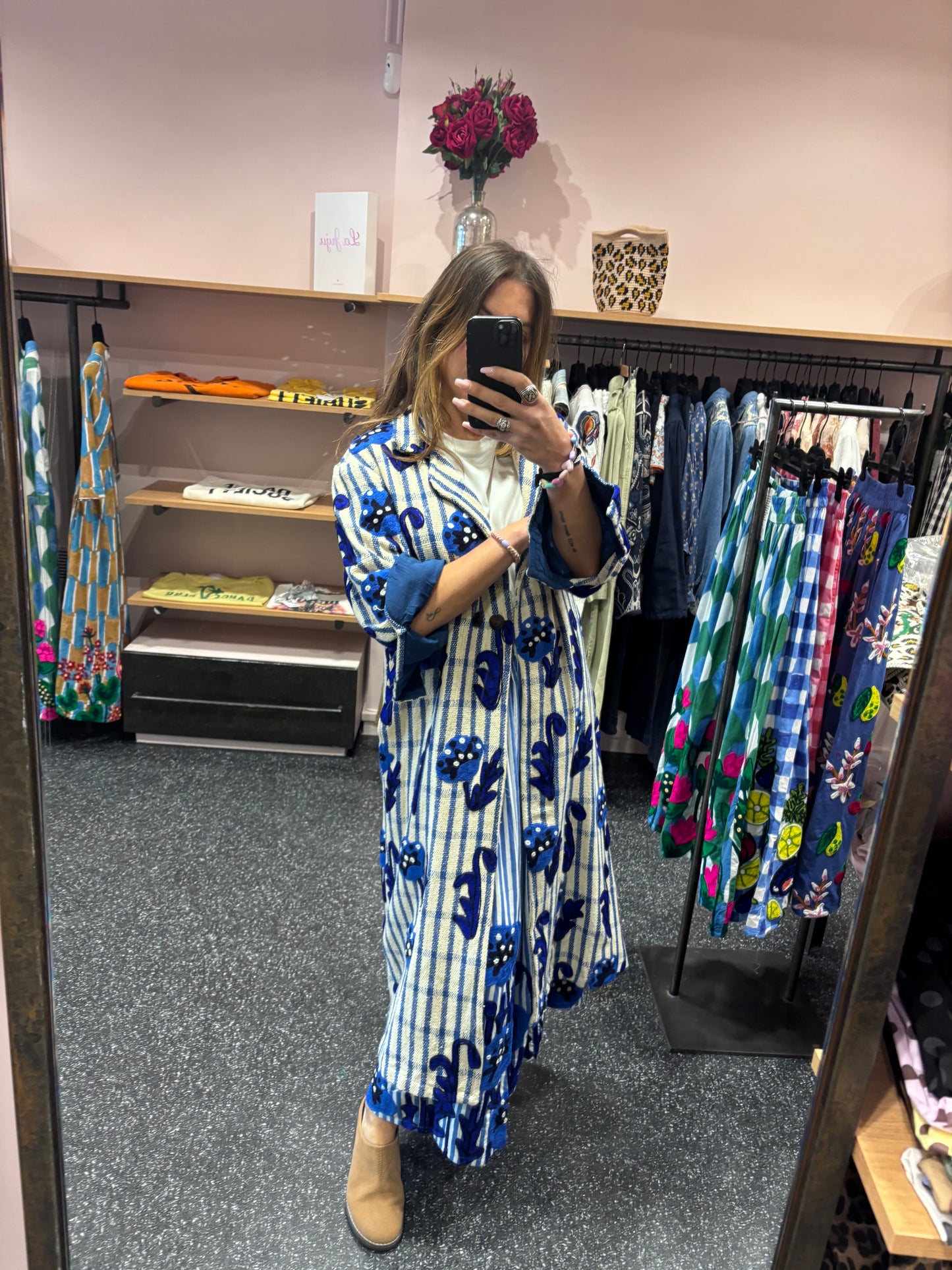 XIWIKI - Manteau brodé en coton khadi