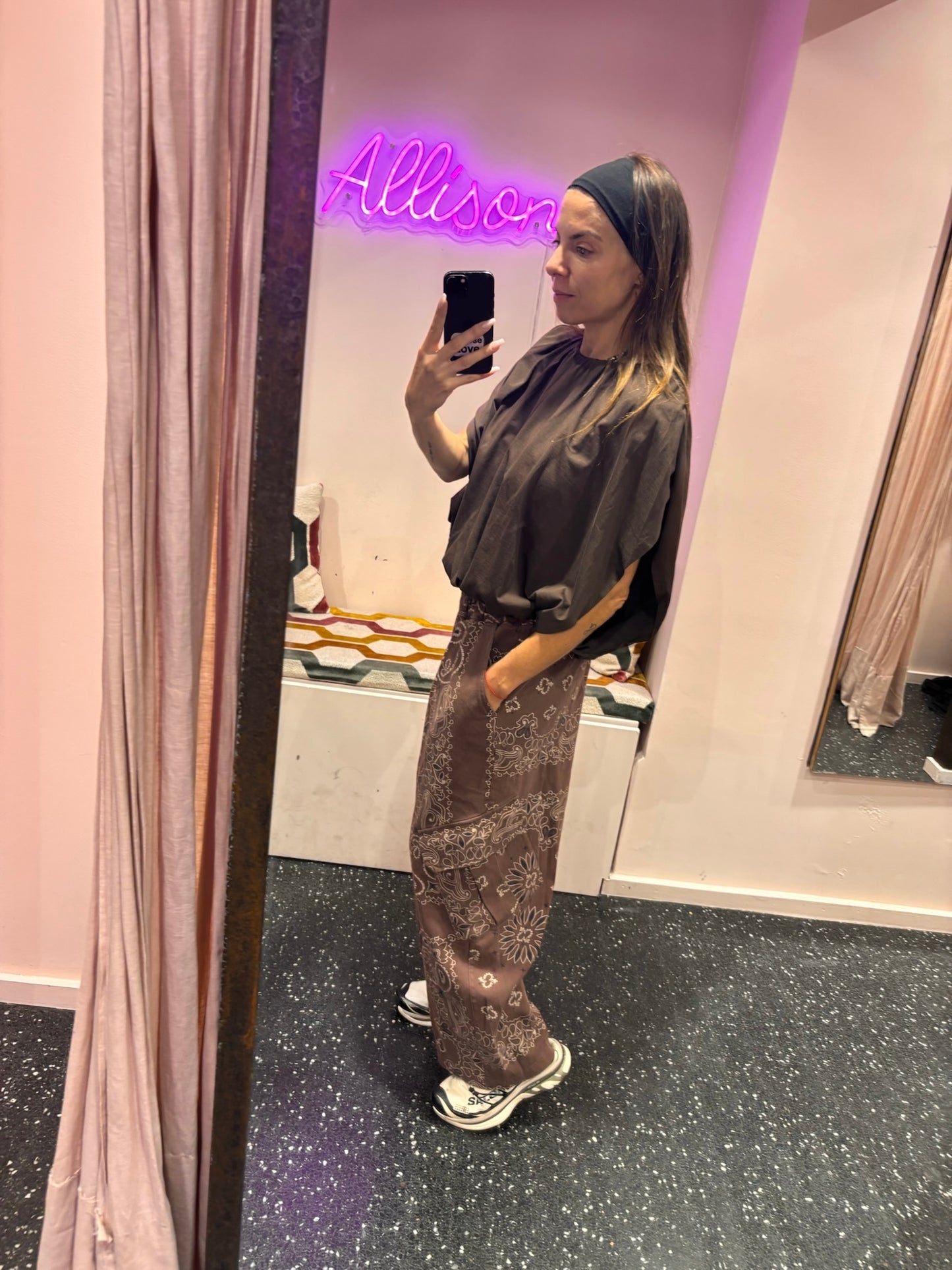 THE CORNER - Pantalon cargo imprimé bandana