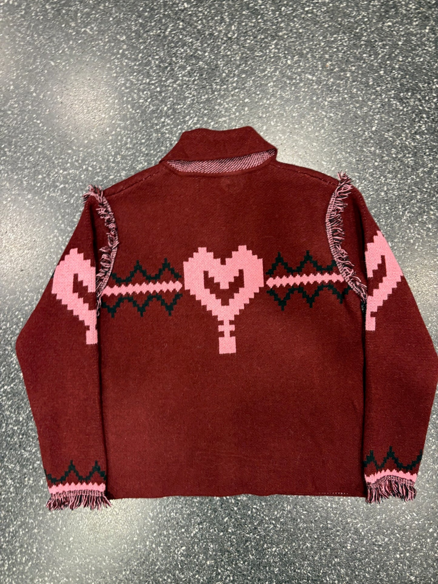 Gilet court bordeaux