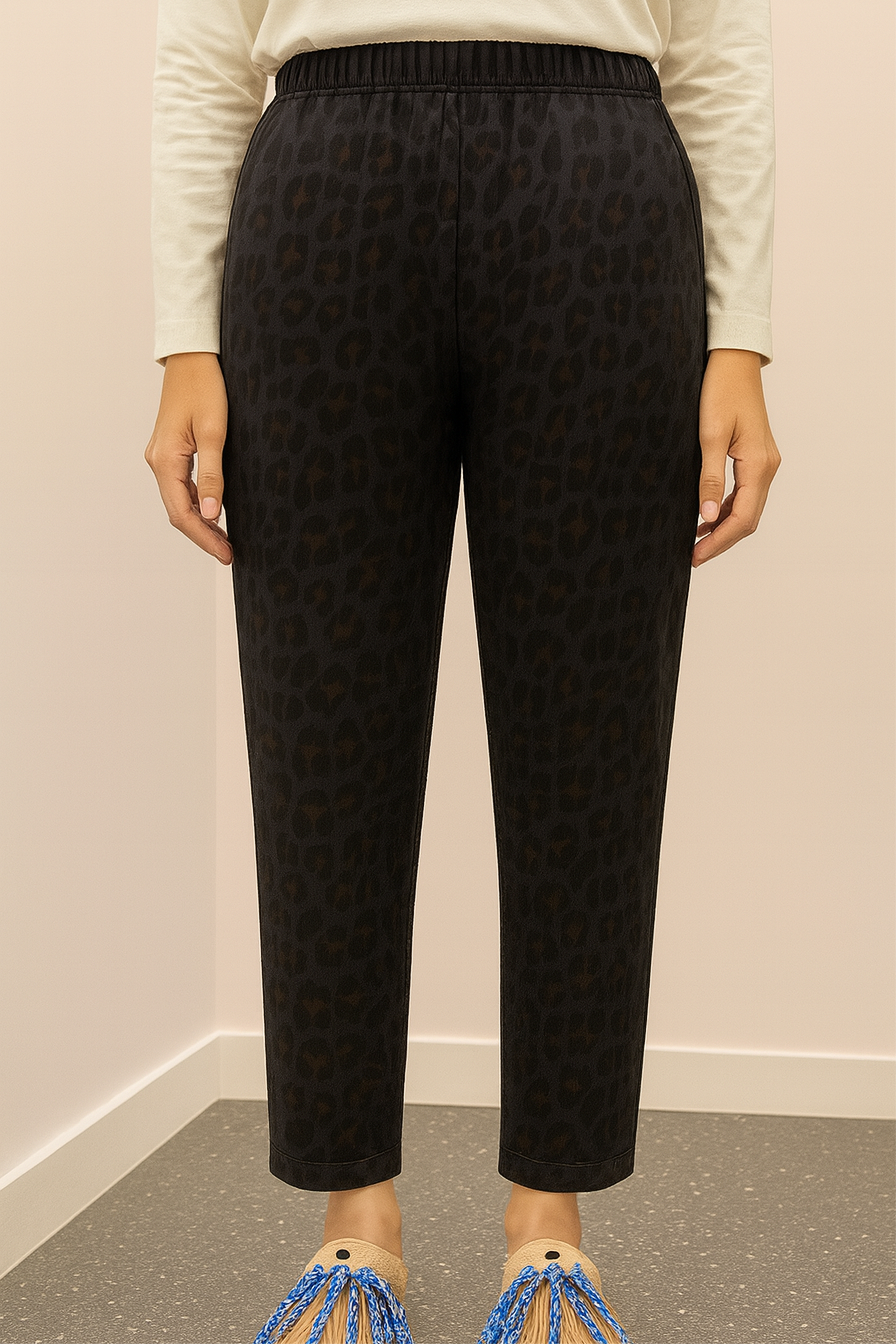 Pantalon léopard gris, marron ou camel - JOHANNA PARIS
