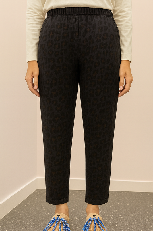 Pantalon léopard gris, marron ou camel - JOHANNA PARIS