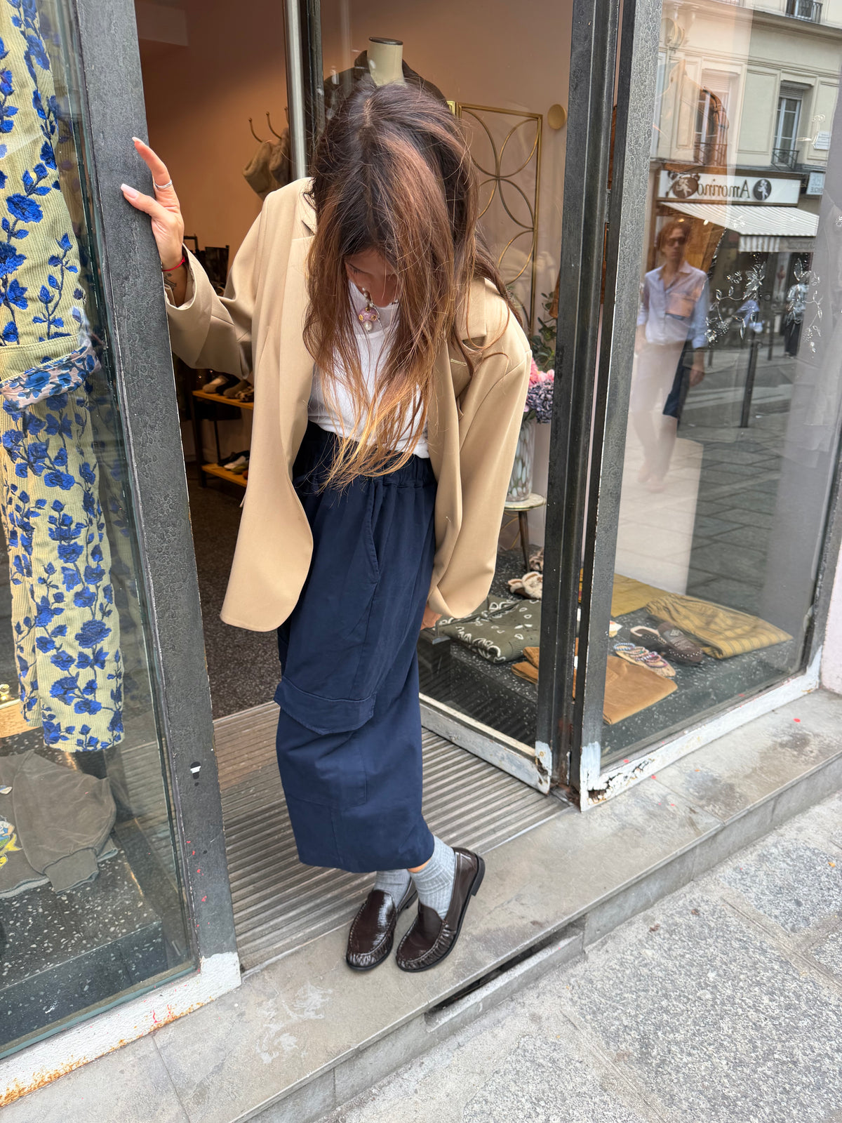 JOHANNA - Pantacourt cargo coton souple