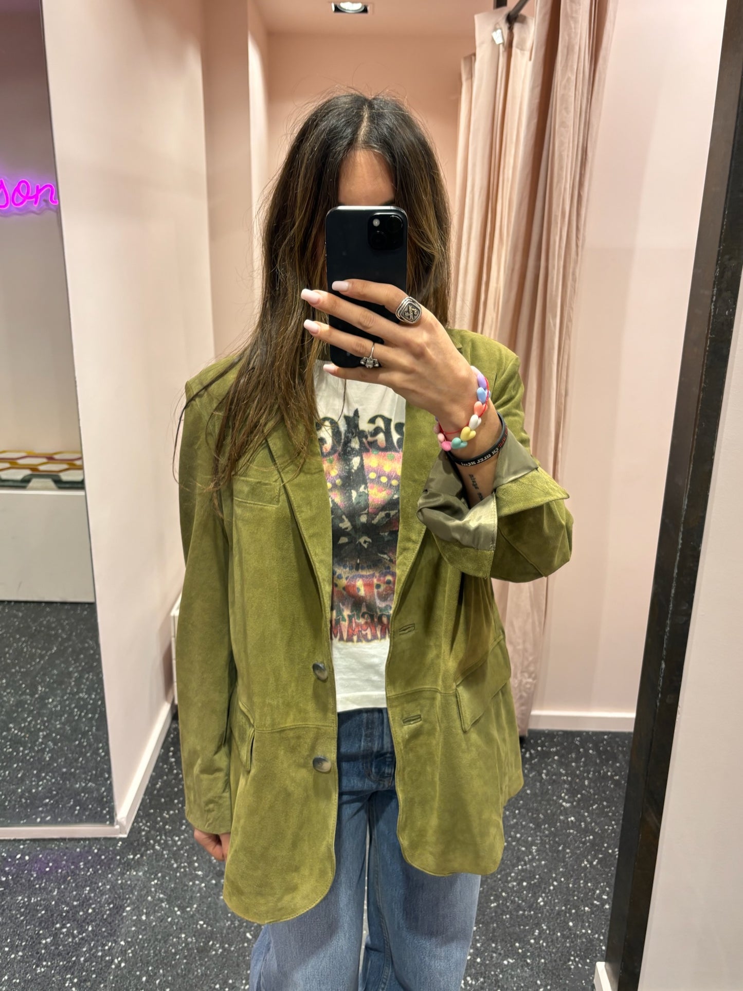DIXIE – Veste blazer daim Olive
