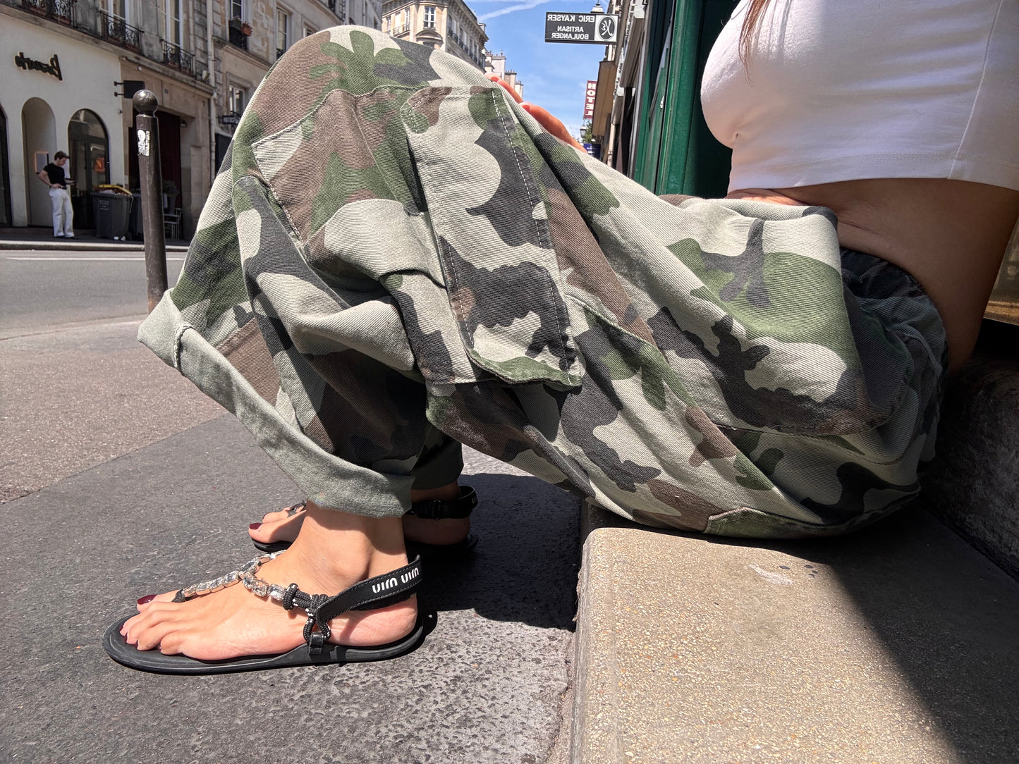 THE CORNER - Pantalon cargo imprimé camouflage