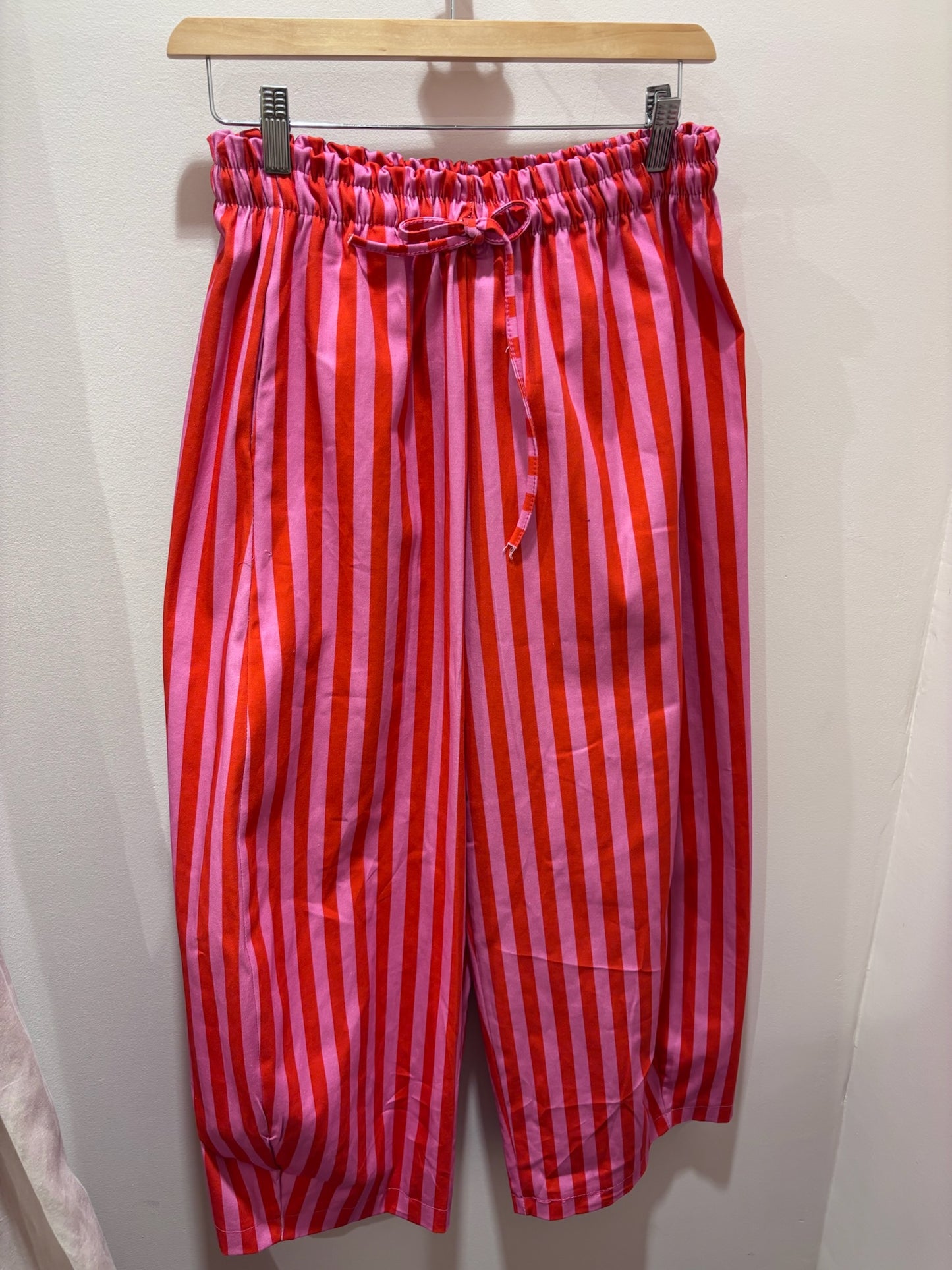 JOHANNA - Pantalon rayé (lien taille)