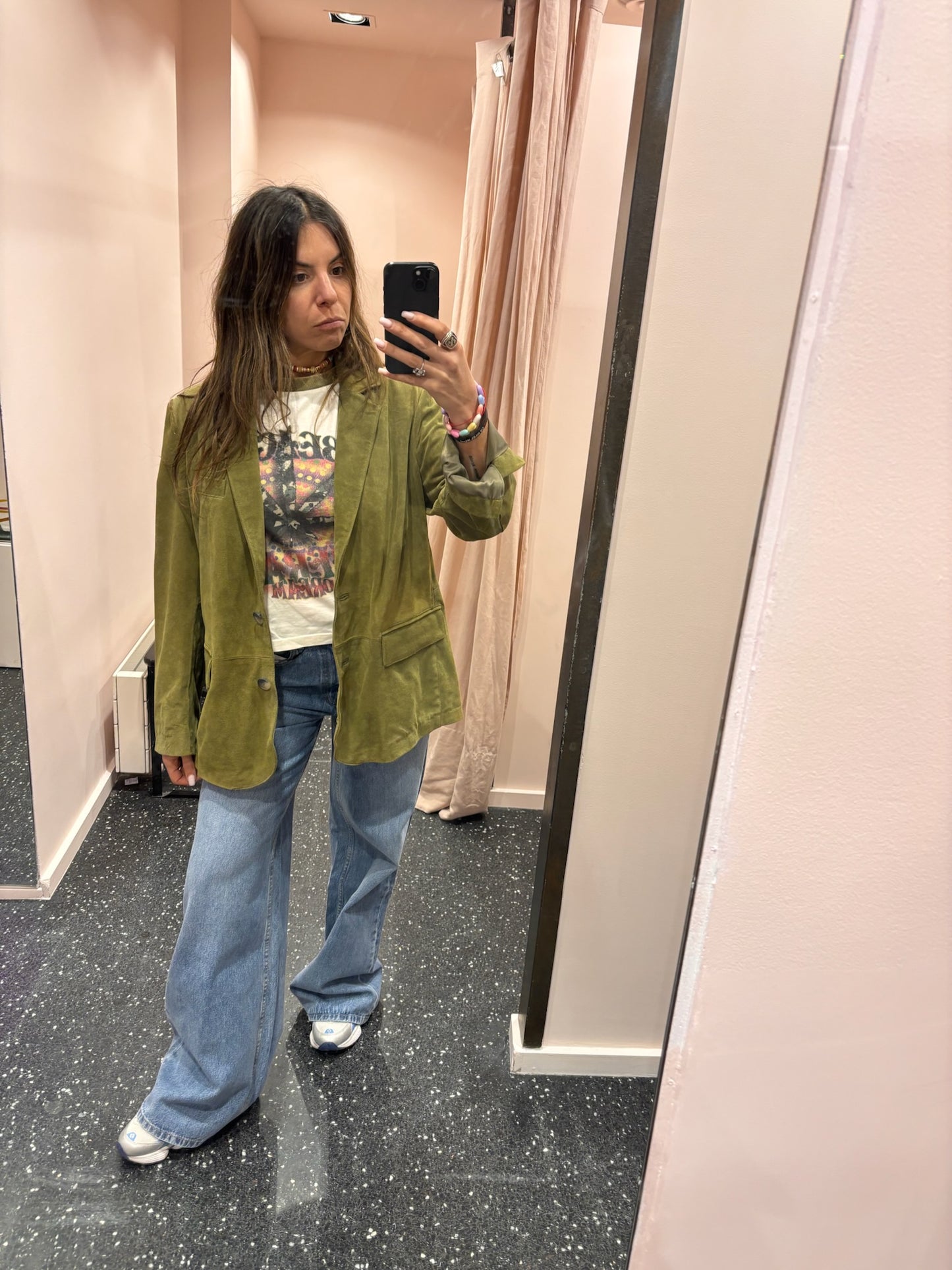 DIXIE – Veste blazer daim Olive