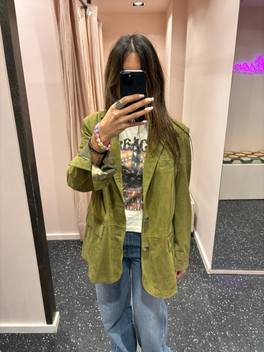 DIXIE – Veste blazer daim Olive