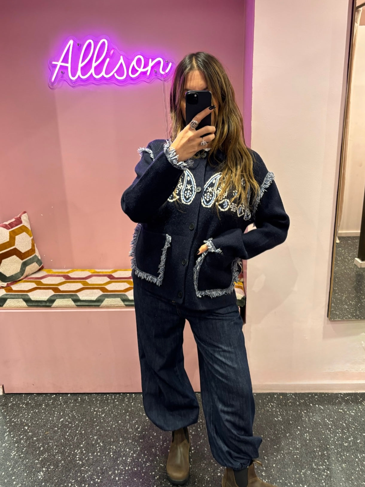 Gilet court motifs bandana