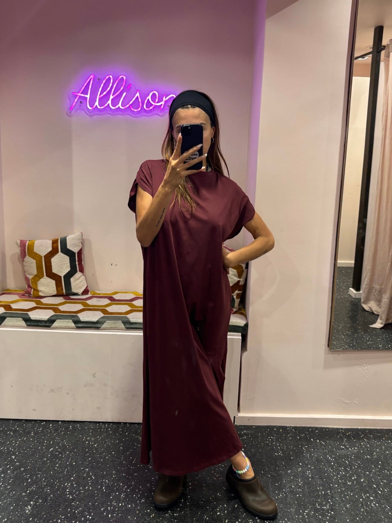 THE CORNER - Robe longue t-shirt épaules marquées