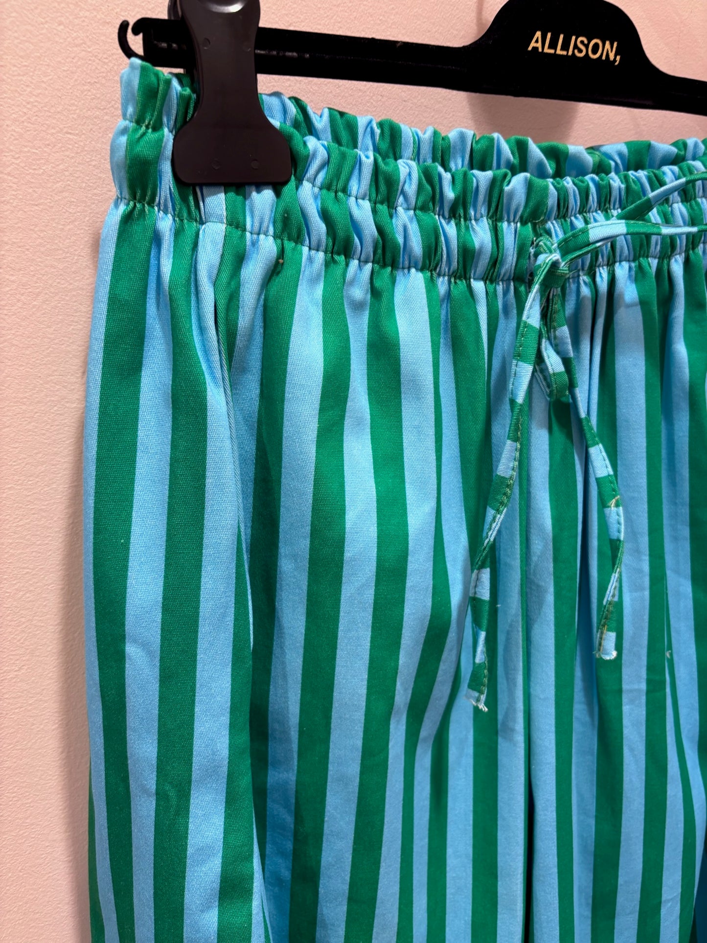 JOHANNA - Pantalon rayé (lien taille)