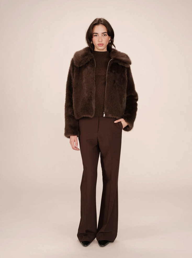 Fausse fourrure chocolat Grace & Mila