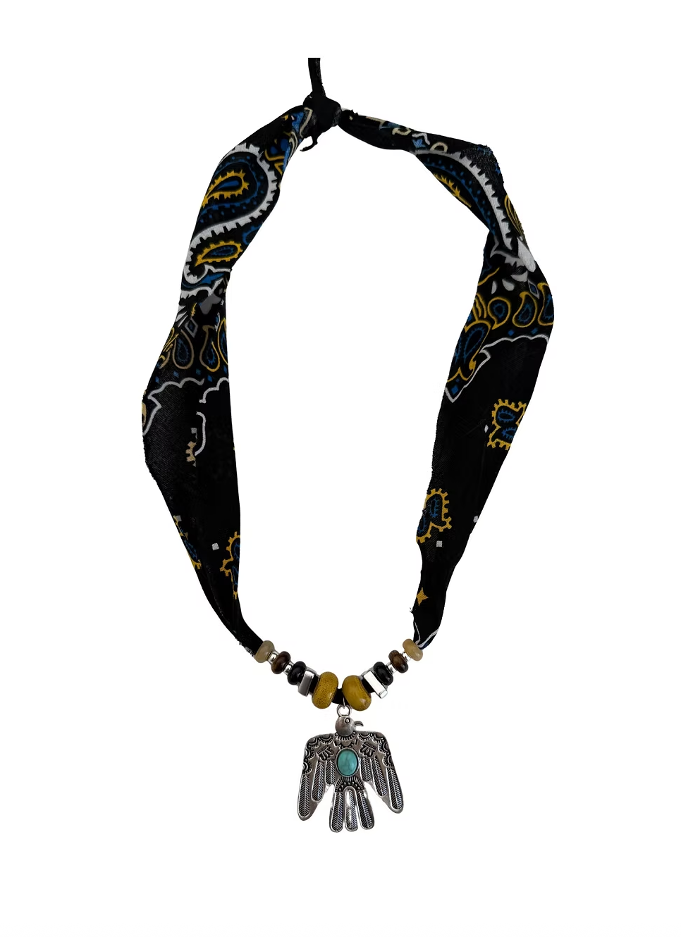 Collier bandana navajo – Thunderbird turquoise