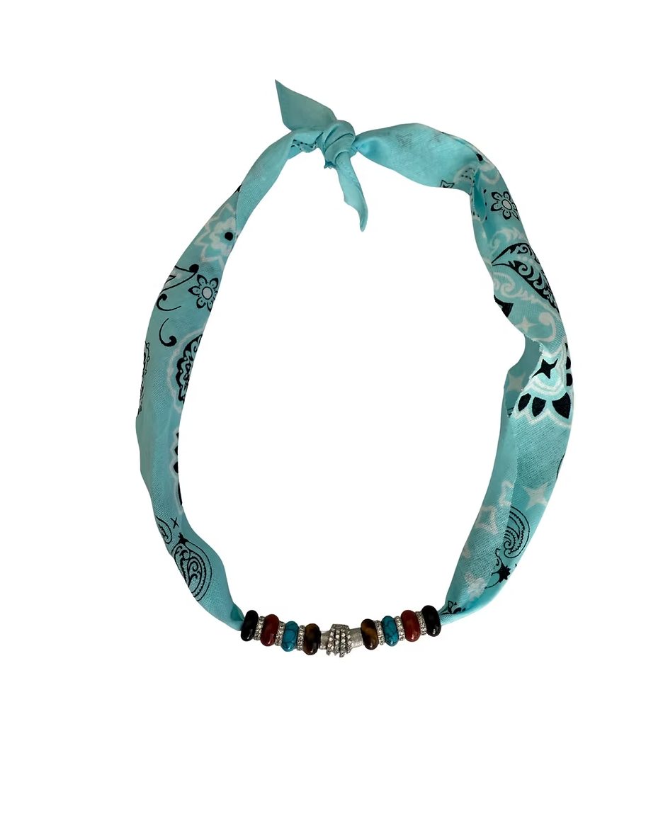 Collier bandana navajo – Perles centrales décoratives