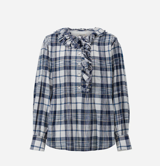 Blouse Pho blue check LAURENCE BRAS