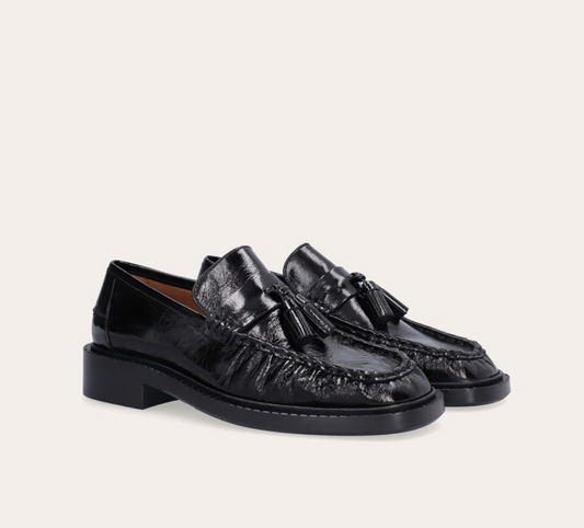 Mocassins en cuir verni noir - BILLI BI
