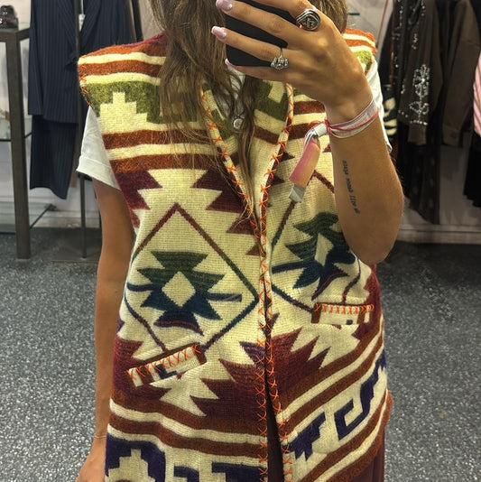 Veste sans manches wild red - MAISON BADIDO