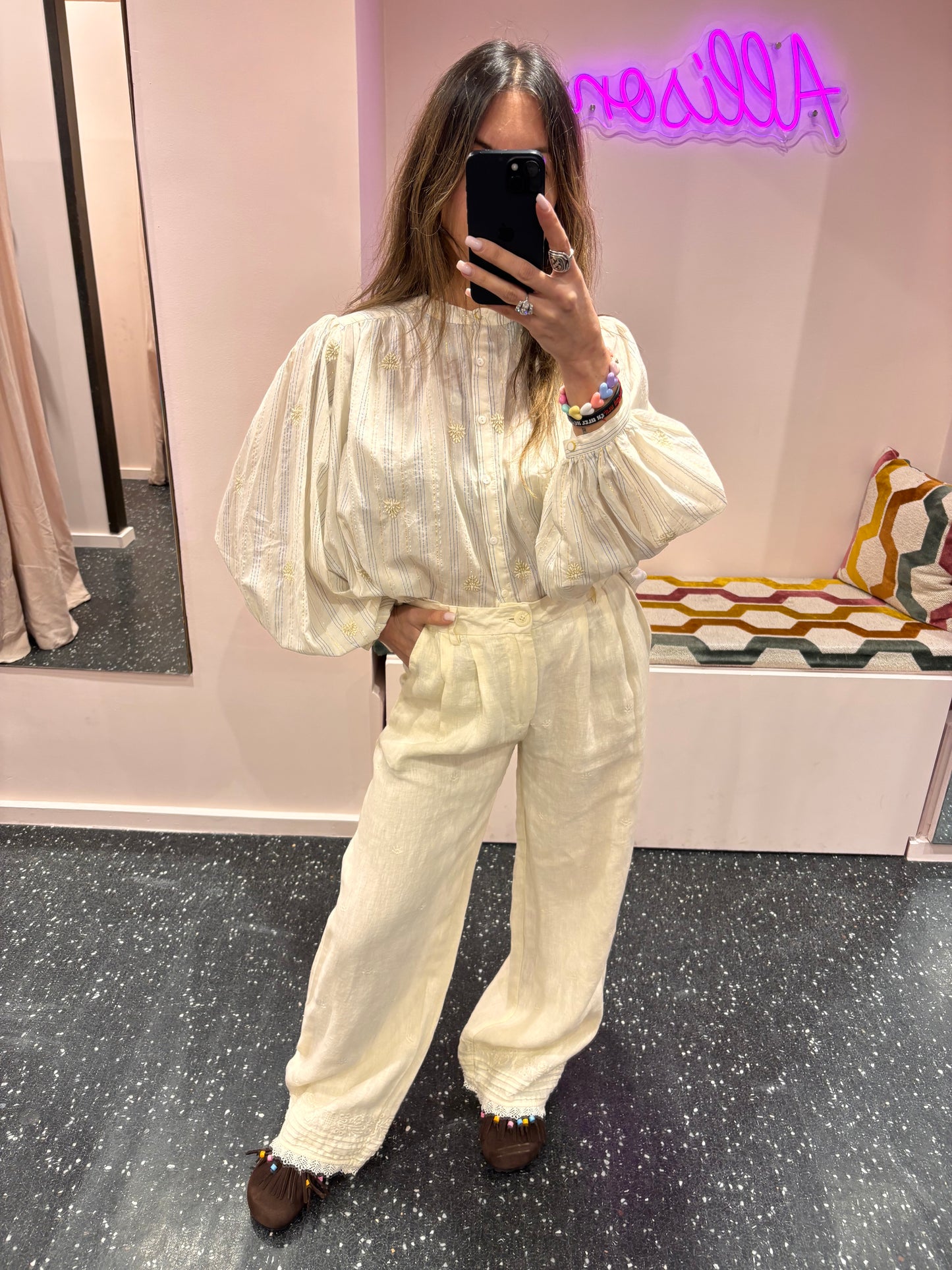 MAISON HÔTEL - Pantalon Otto ivory whisper