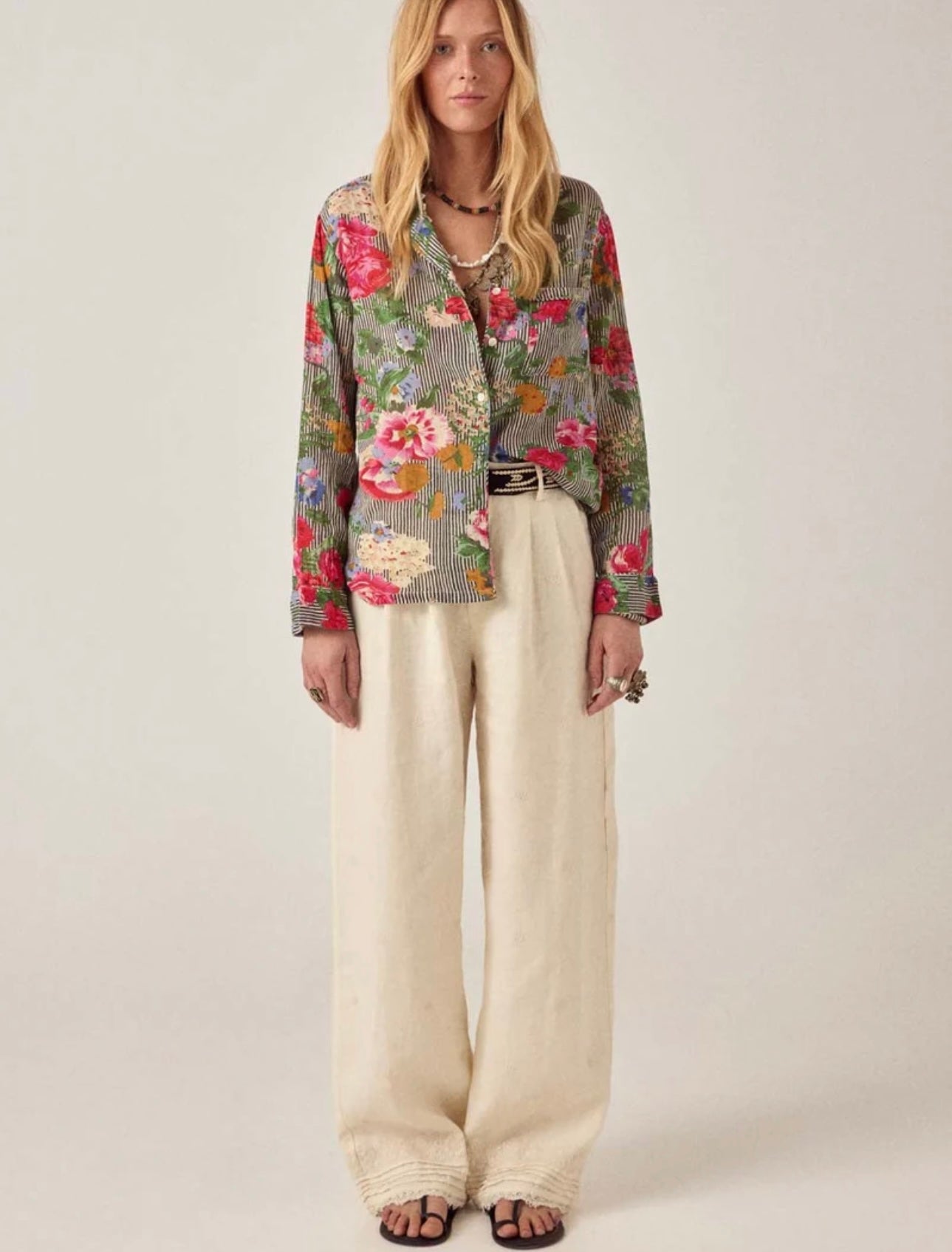 MAISON HÔTEL - Pantalon Otto “Ivory whisper”