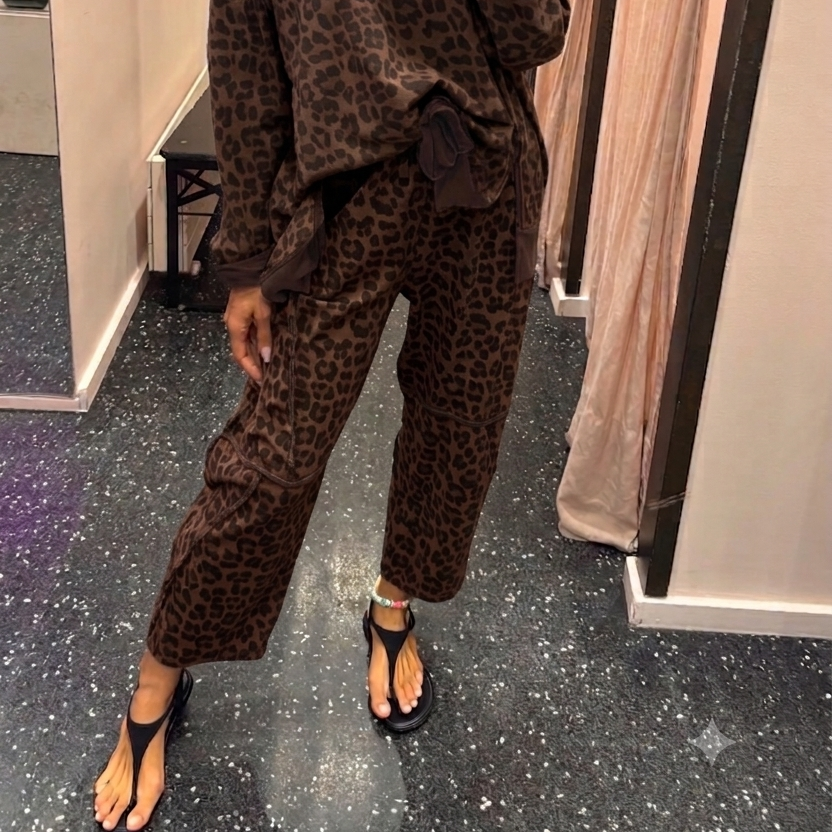 JOHANNA - Sweat jogging leopard