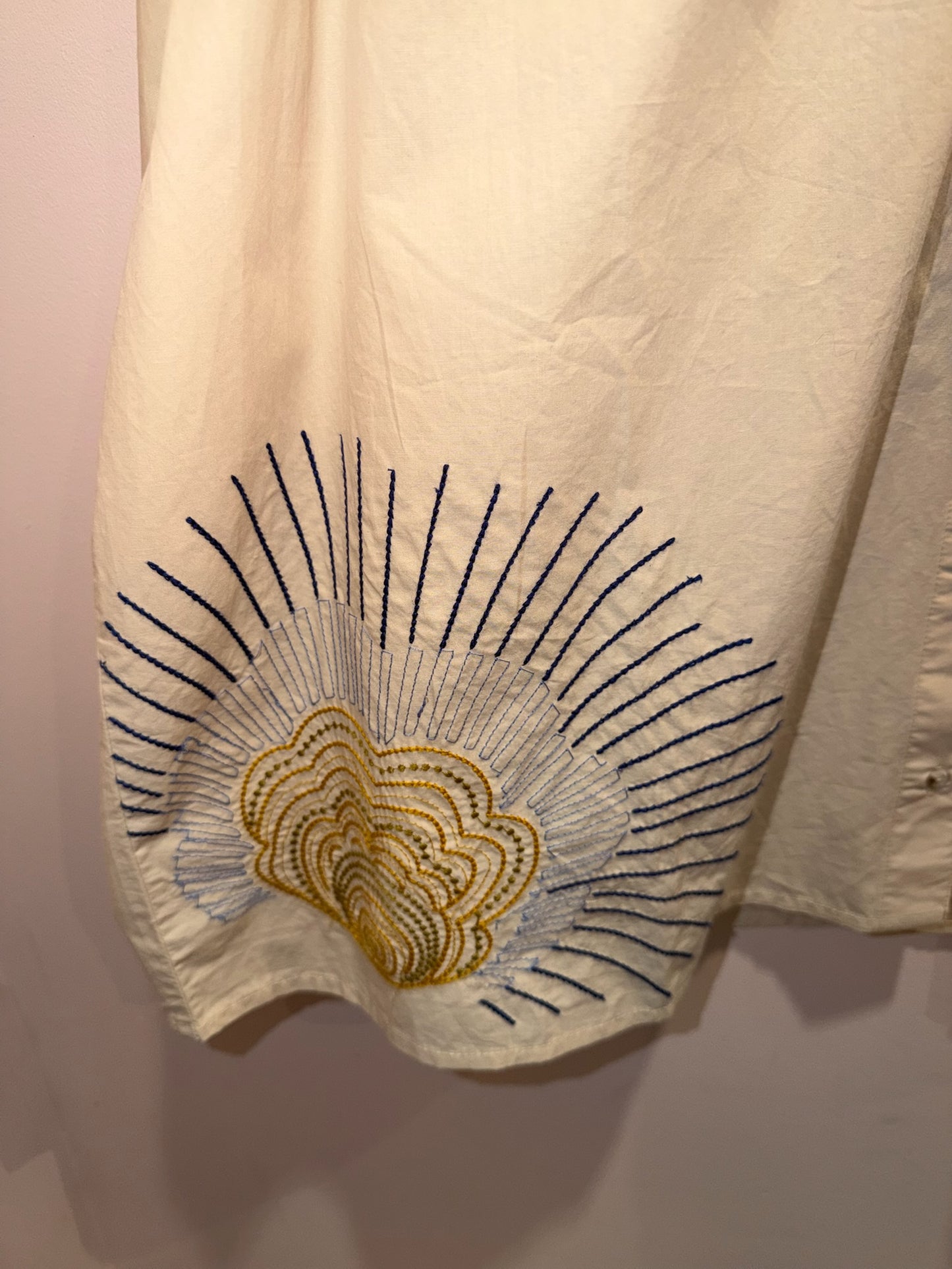 SACRÉ COEUR - Chemise brodée écrue