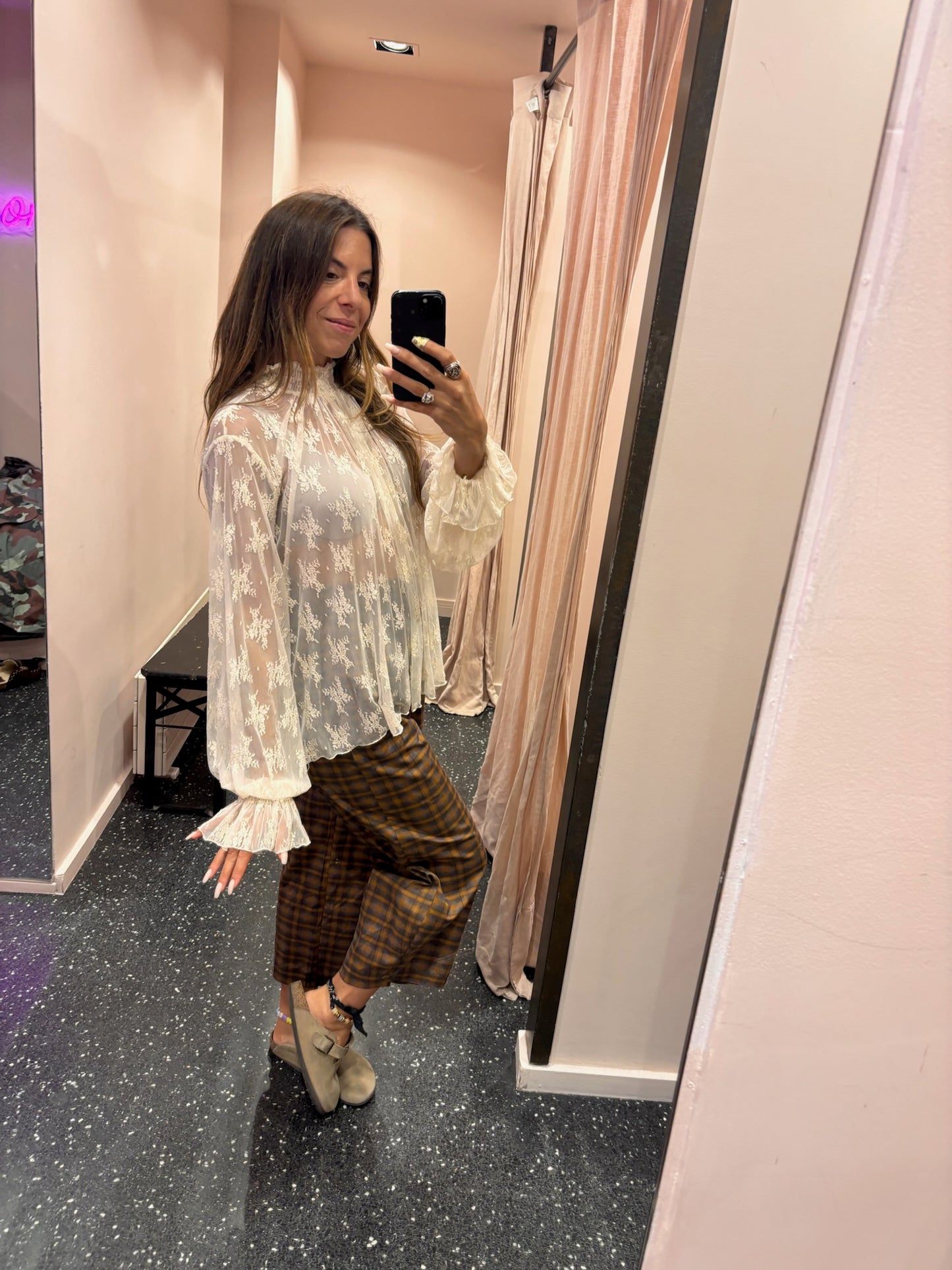 IMPERIAL - Blouse en dentelle fleurie