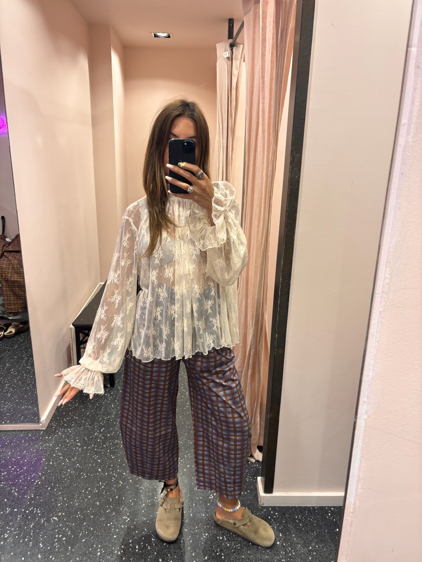 IMPERIAL - Blouse en dentelle fleurie