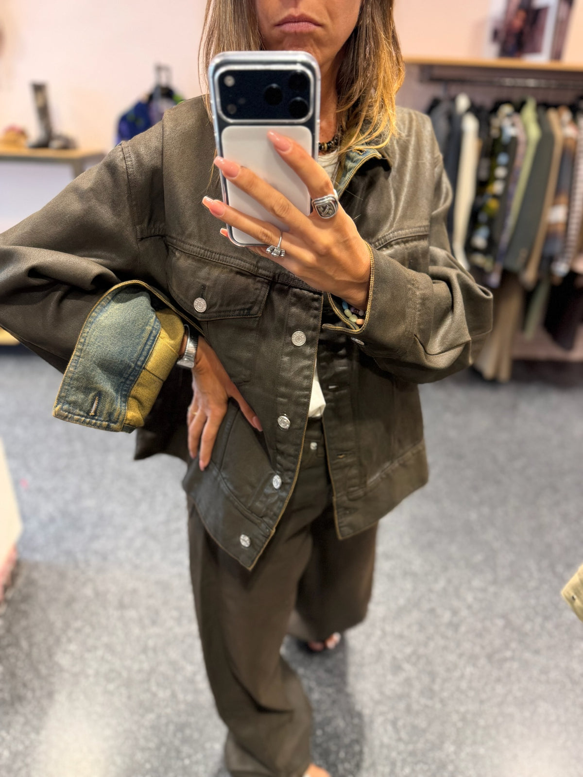 LABDIP - Veste en jean glossy